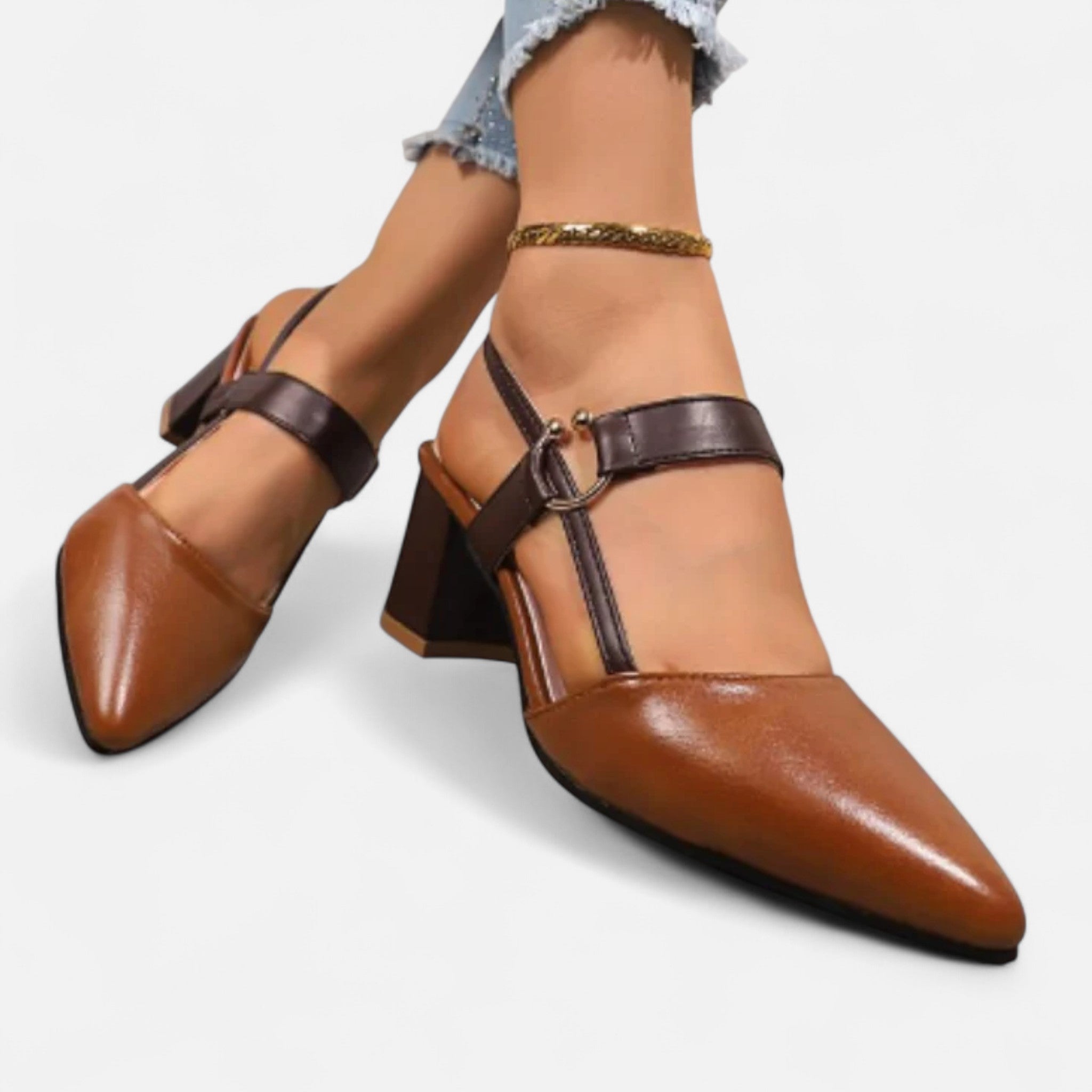 Dorvelli | Women’s Heels – Genuine Leather Chunky Sandals