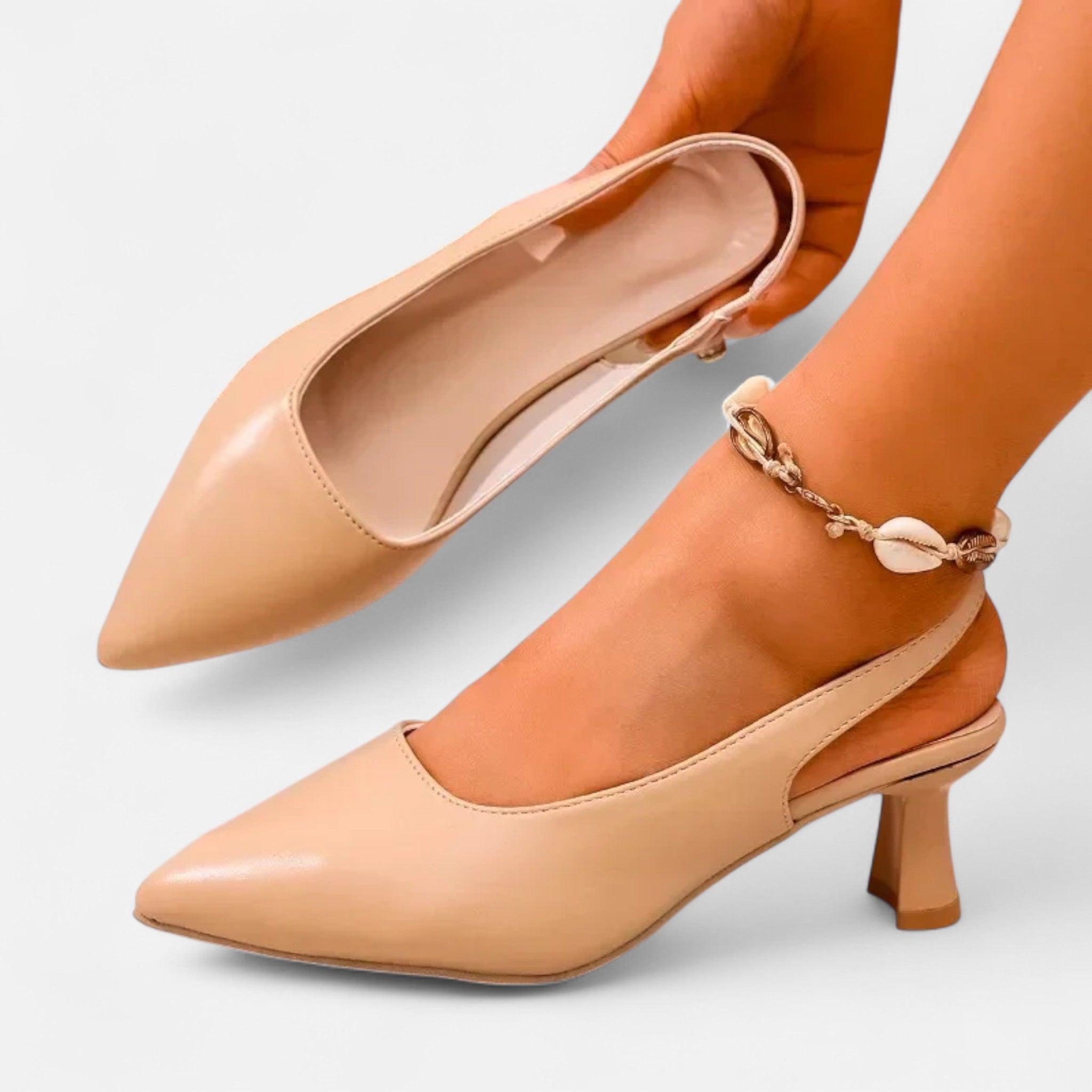 Dorvelli | Women’s Slingbacks – Pointed Toe Thin Heel Elegance