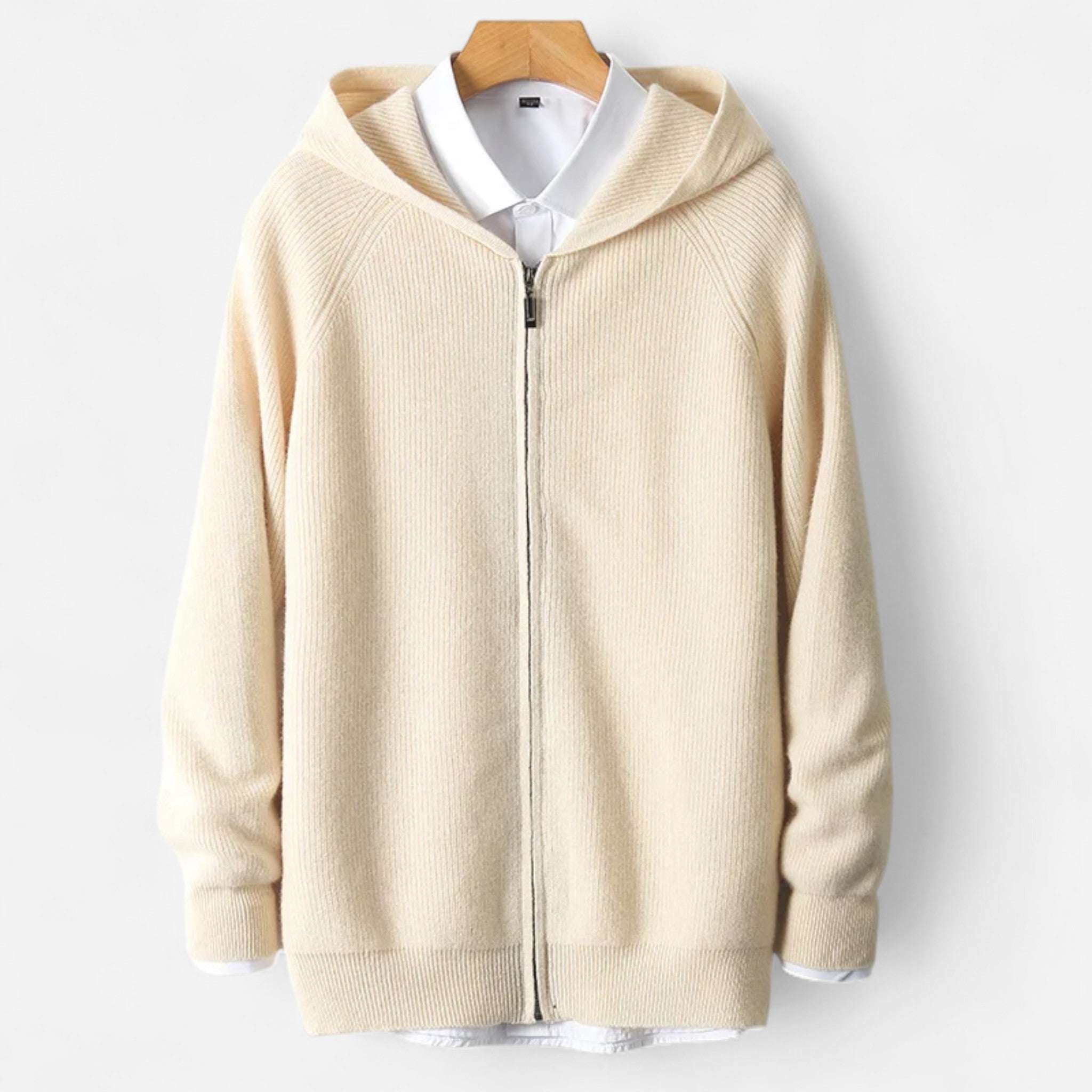 Dorvelli | Men’s Padded Cardigan – Heritage Hooded Knit