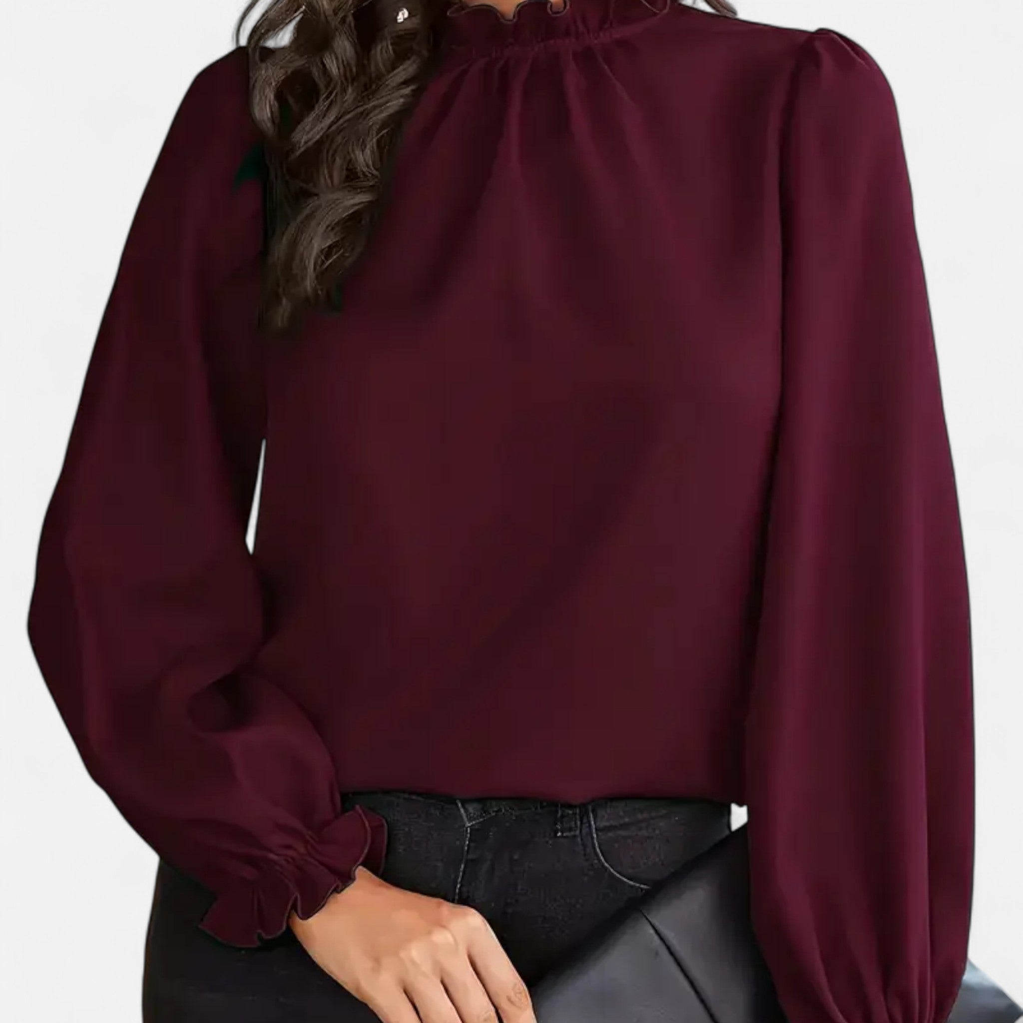Dorvelli | Women’s Blouse – Elegant Ruffle Collar