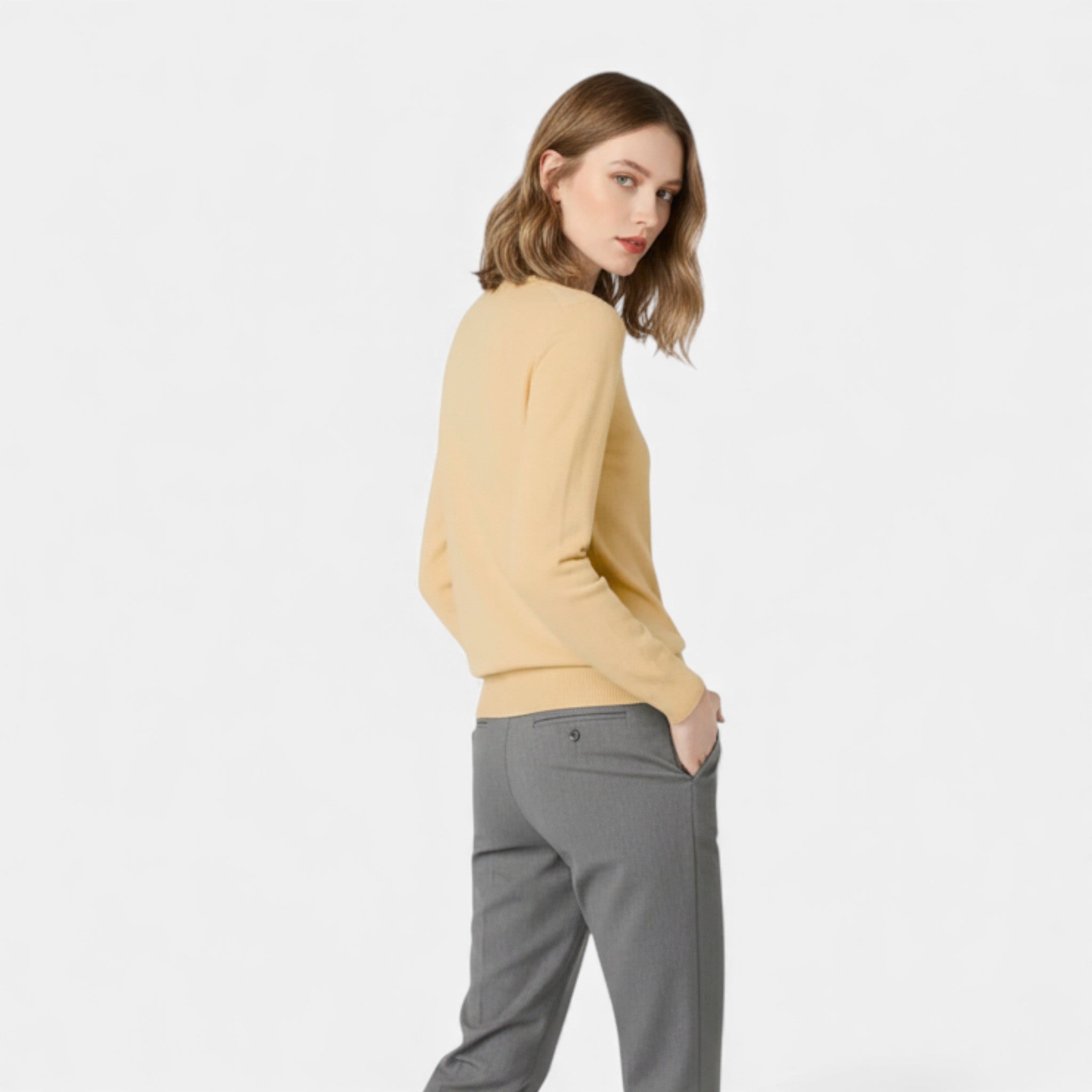 Dorvelli | Women’s Merino Wool Sweater – Timeless O-Neck Elegance