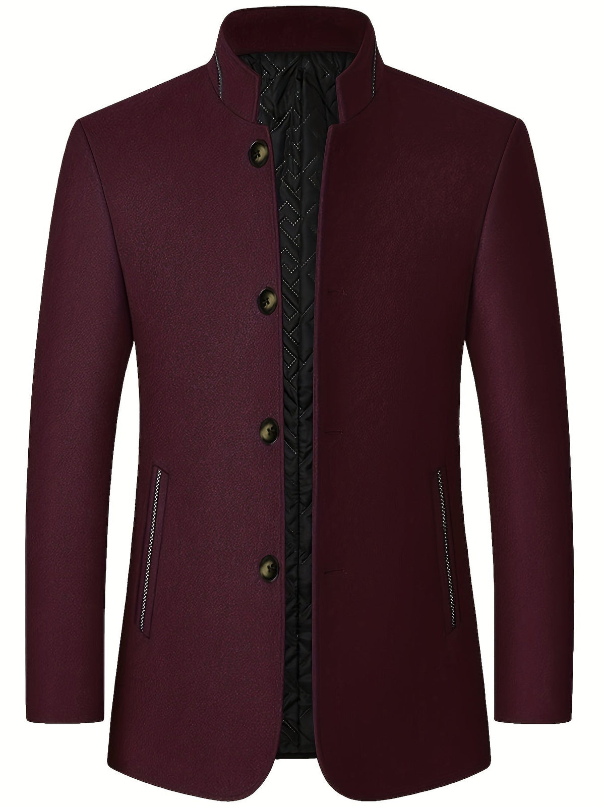 Dorvelli | Men's Jacket – Stand Collar Woven Check