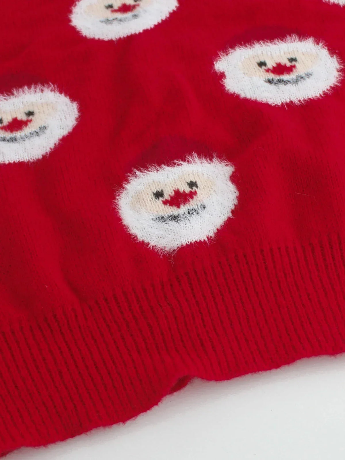 Ebba Fluffy Santa Face Jumper – Women's Oversized Novelty Christmas Sweater