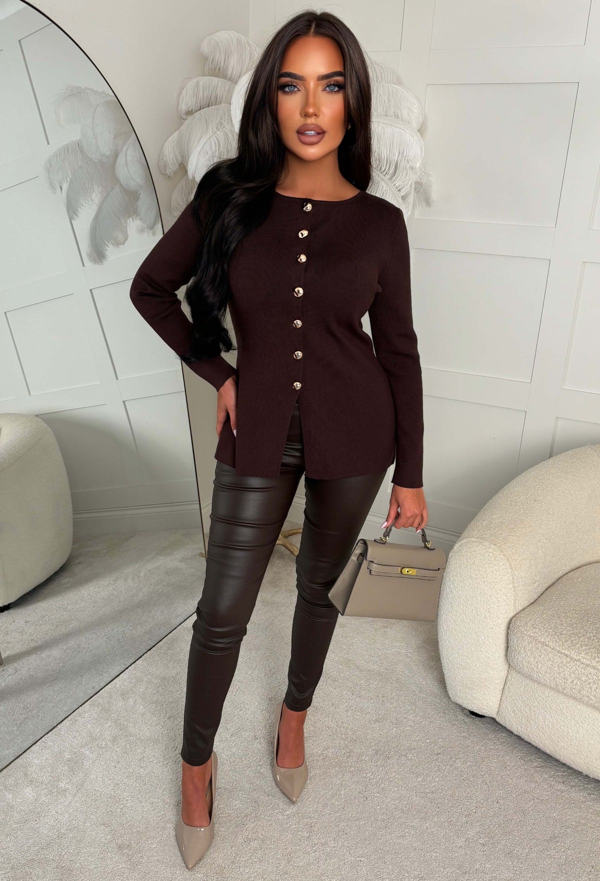 Fenella Button-Up Knitted Top