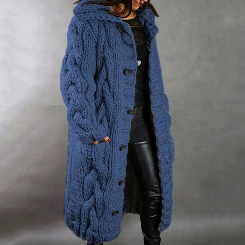 Women's Longline Hooded Cardigan
