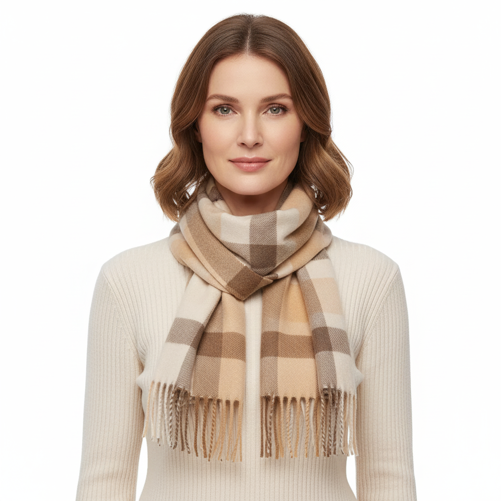 Dorvelli | British Classic Wool Scarf – Retro Striped Winter Elegance