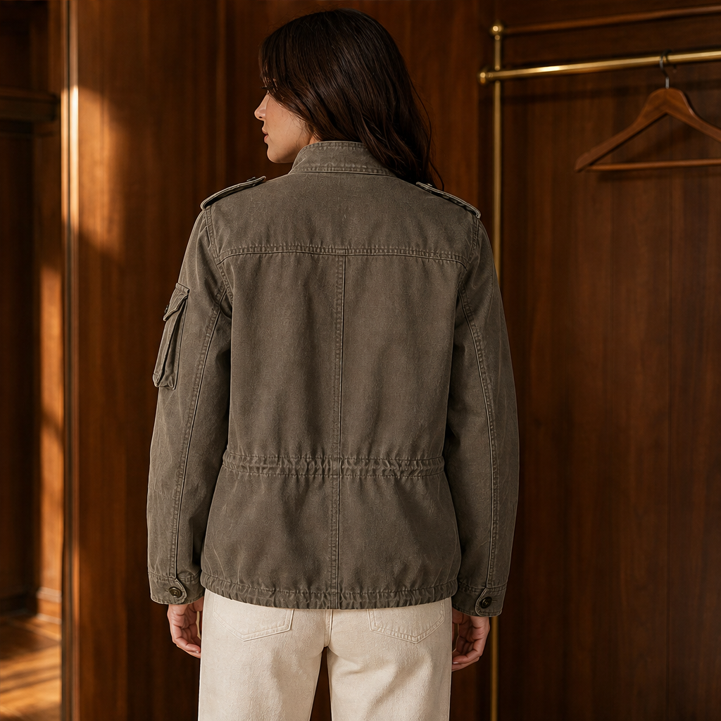Holloway Field Jacket – Multi-Pocket Utility Zip Stand Collar