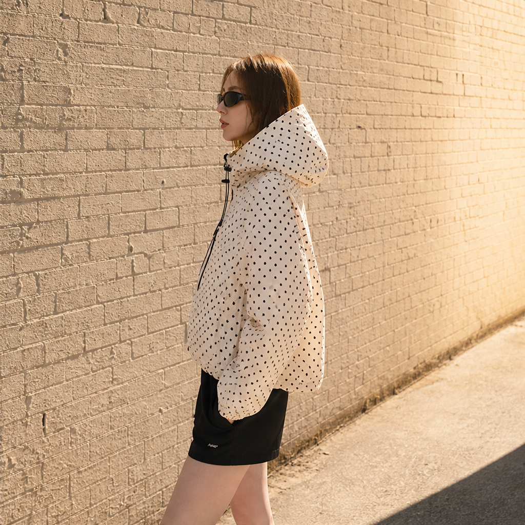 Marisol Hooded Rain Jacket – Short Oversized Balloon Hem