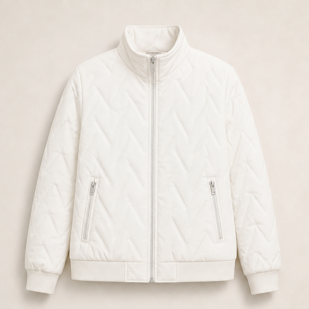 Corvina Quilted Jacket – High Neck Zip-Up Padded Side Pockets