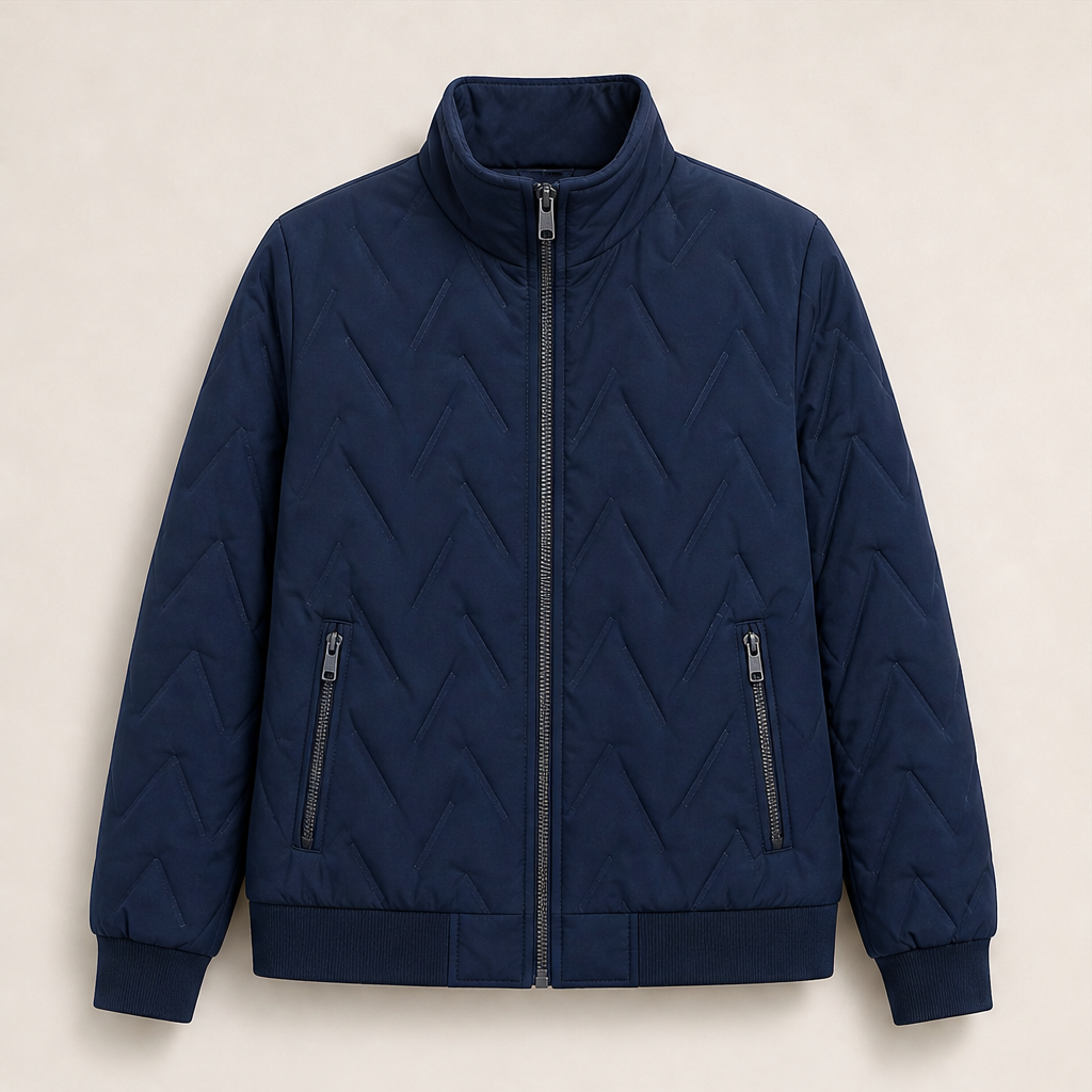 Corvina Quilted Jacket – High Neck Zip-Up Padded Side Pockets