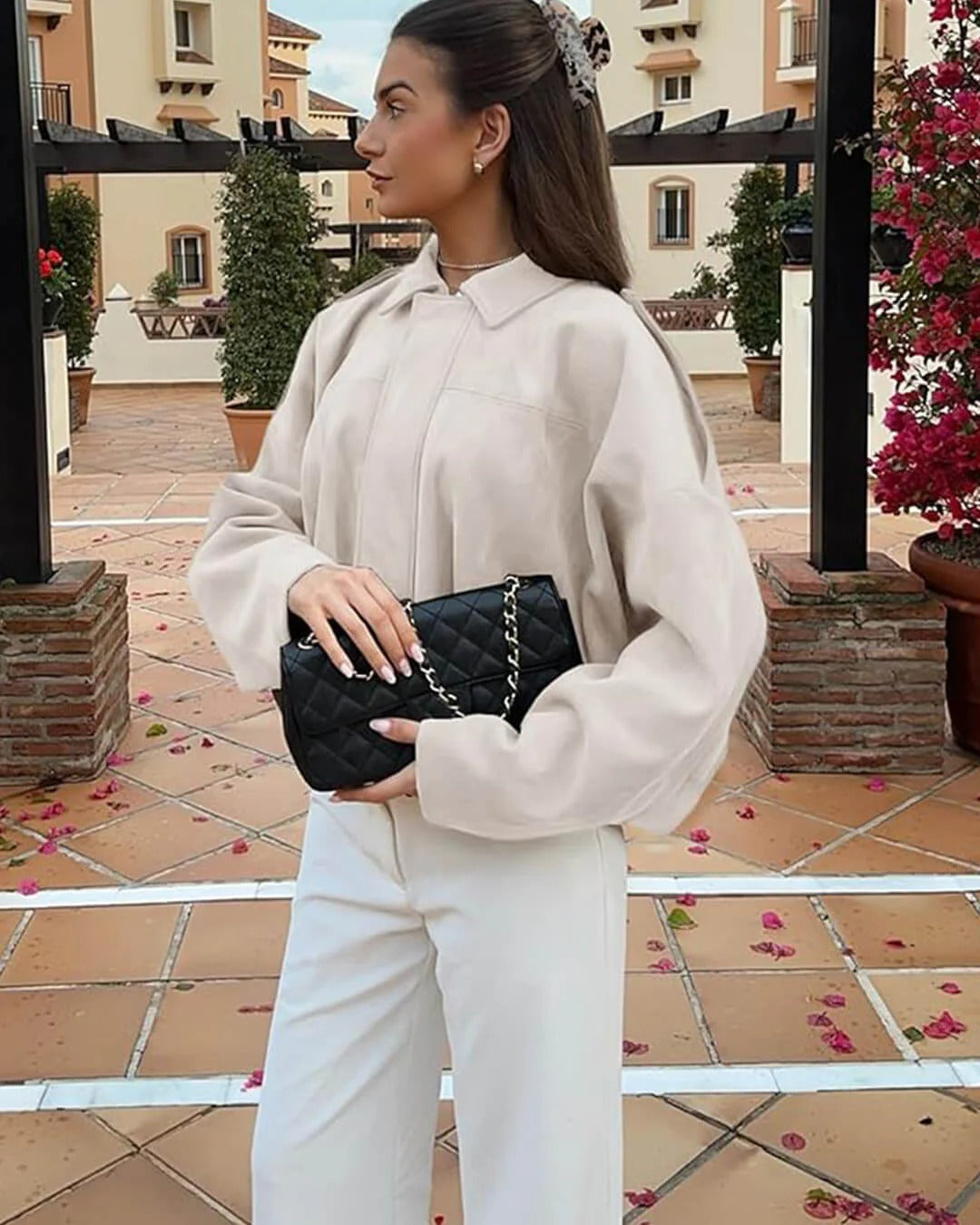 Women's Cropped Bomber Jacket
