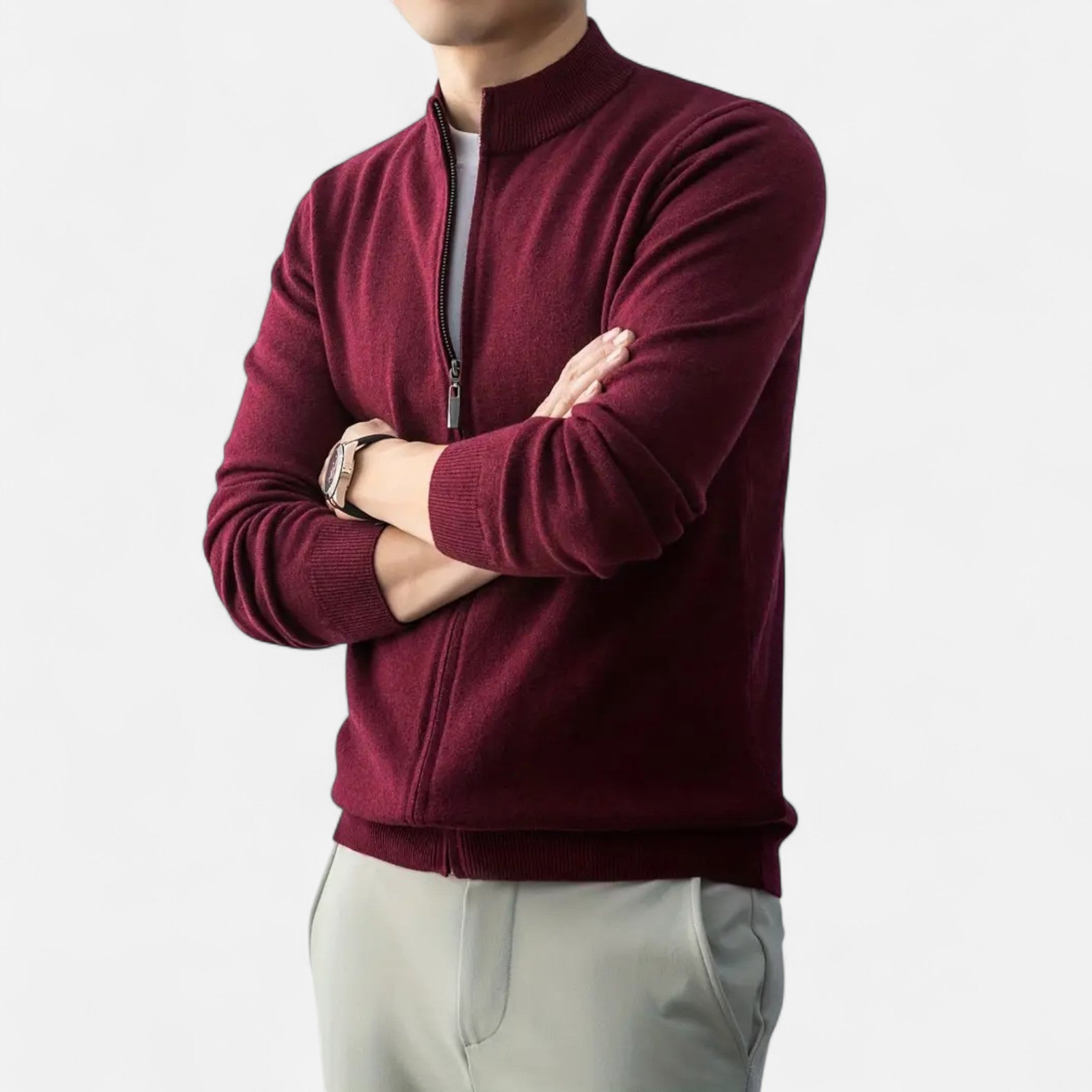 Dorvelli | Men’s Full-Zip Sweater – Heritage Wool Blend
