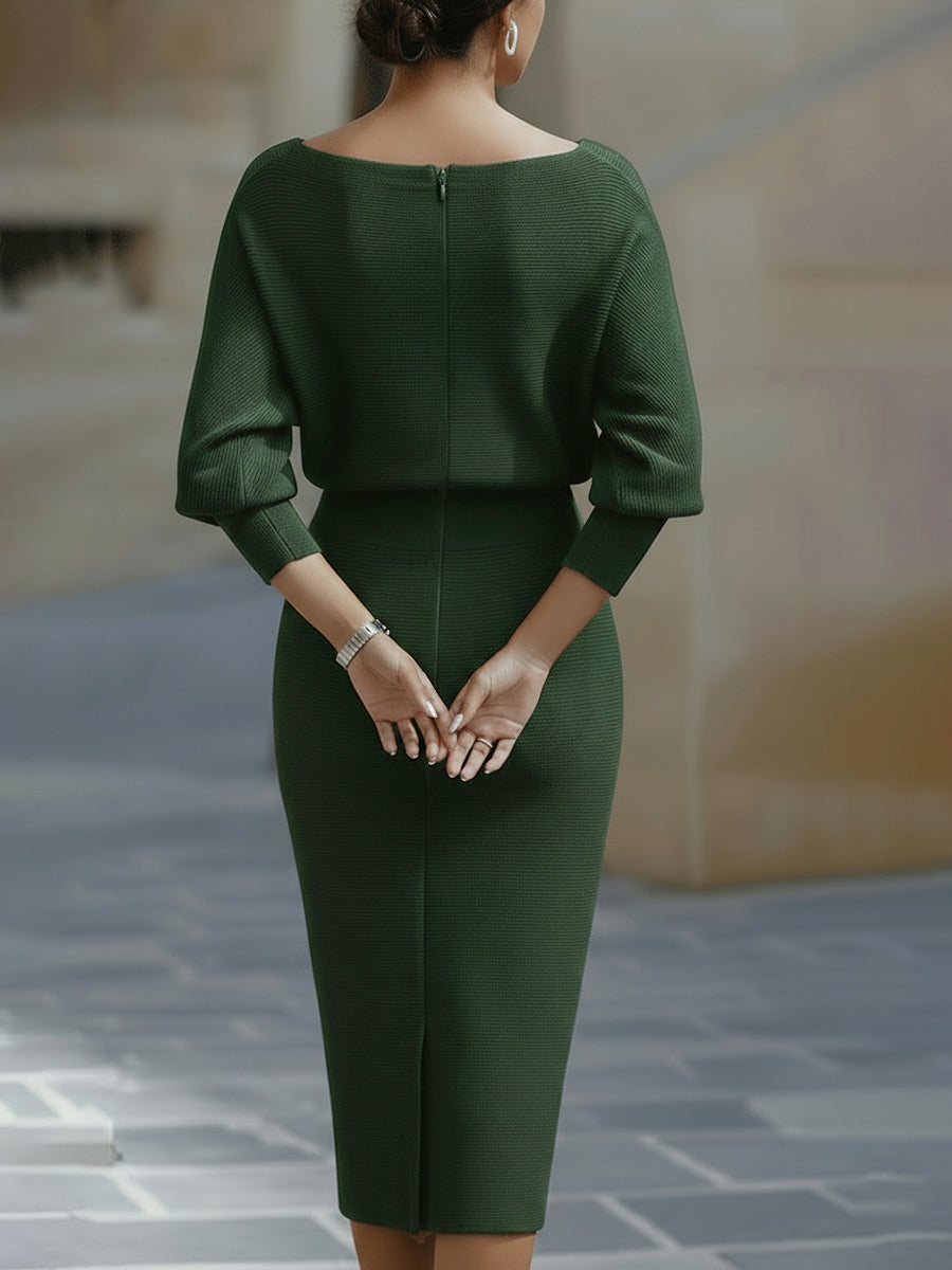 Ingeborg Cowl Neck Midi Dress