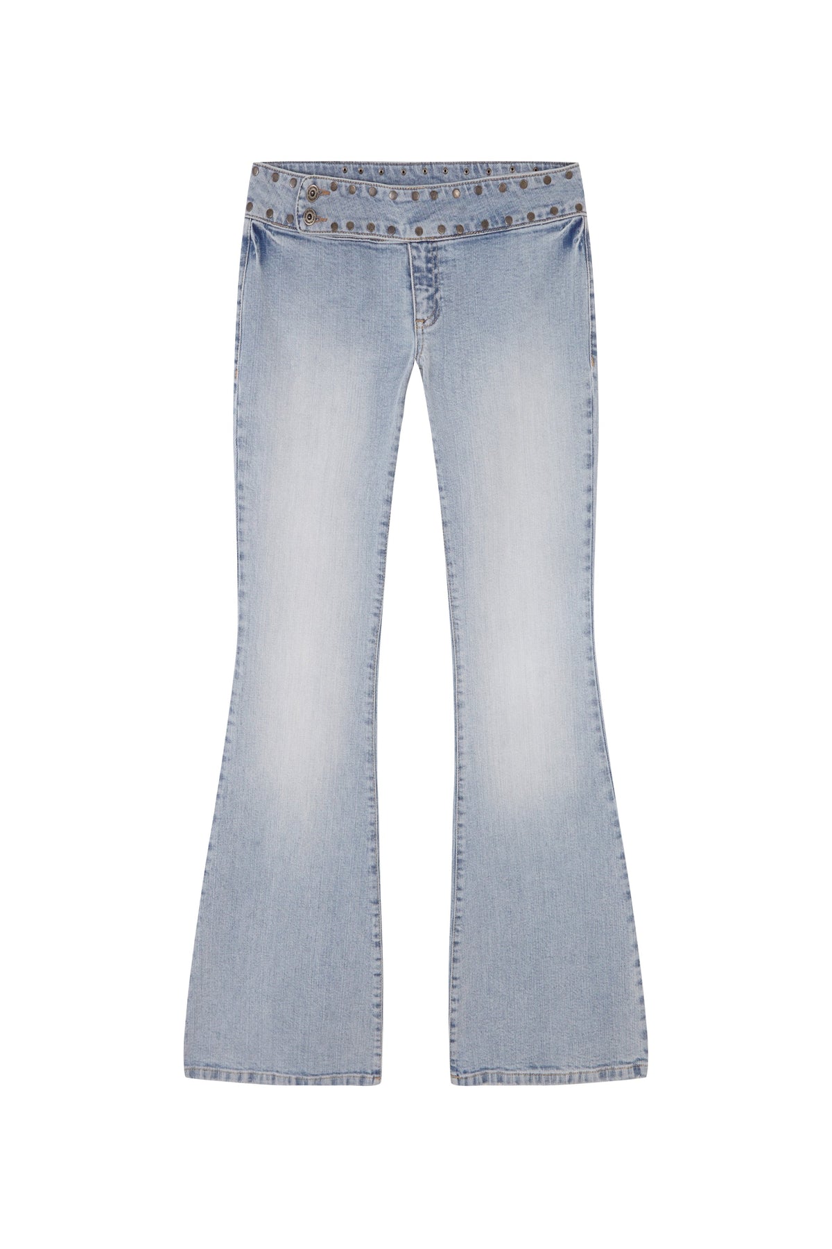 Juniper Low-Rise Flared Jeans – Light Blue