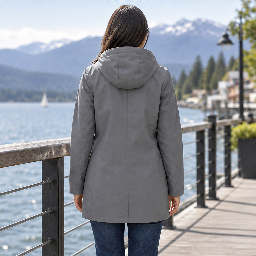 Dorvelli | Lakeside Longline Anorak Jacket – Drawstring Hood Full Zip