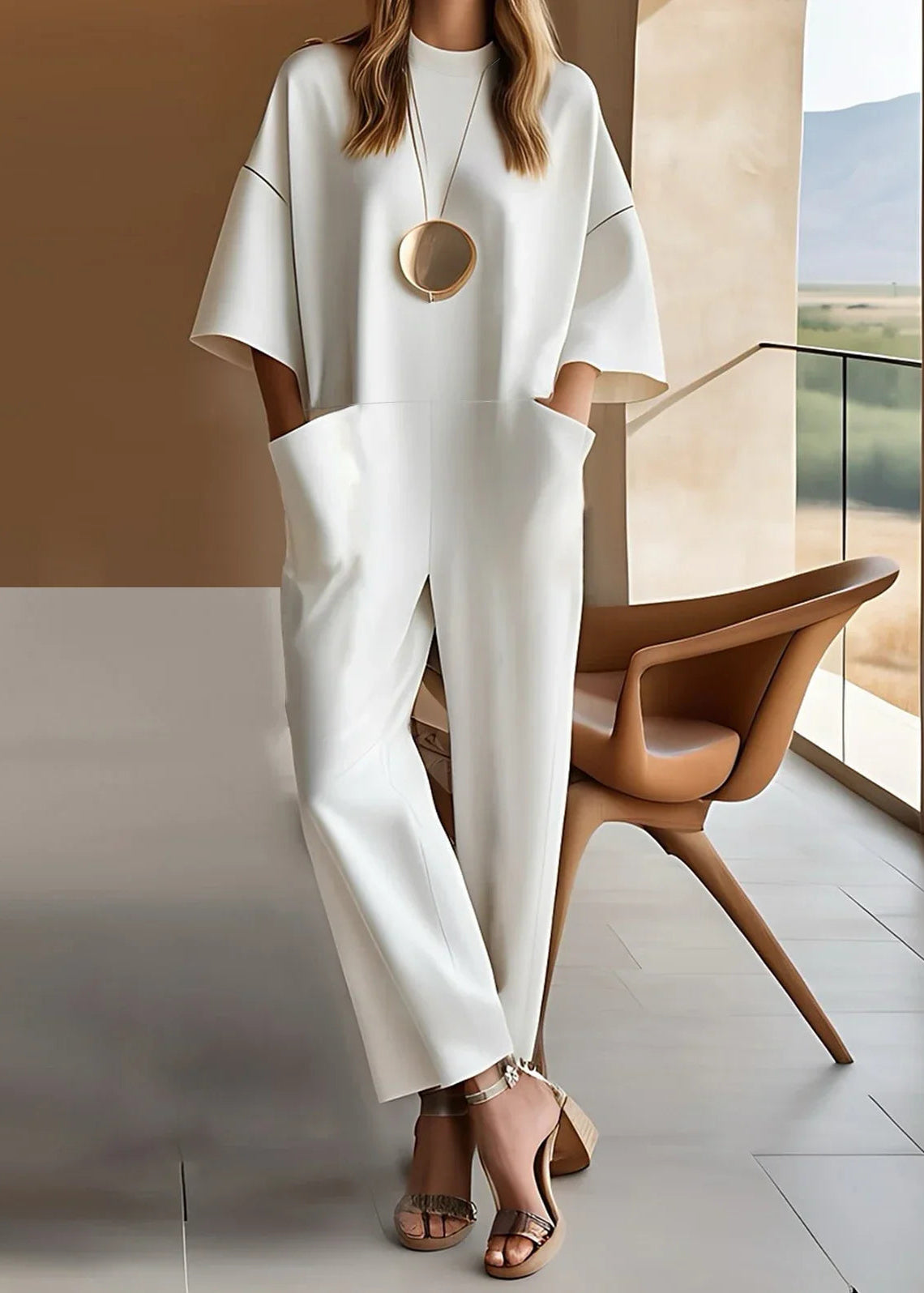 Leontine Tailored Jumpsuit – White