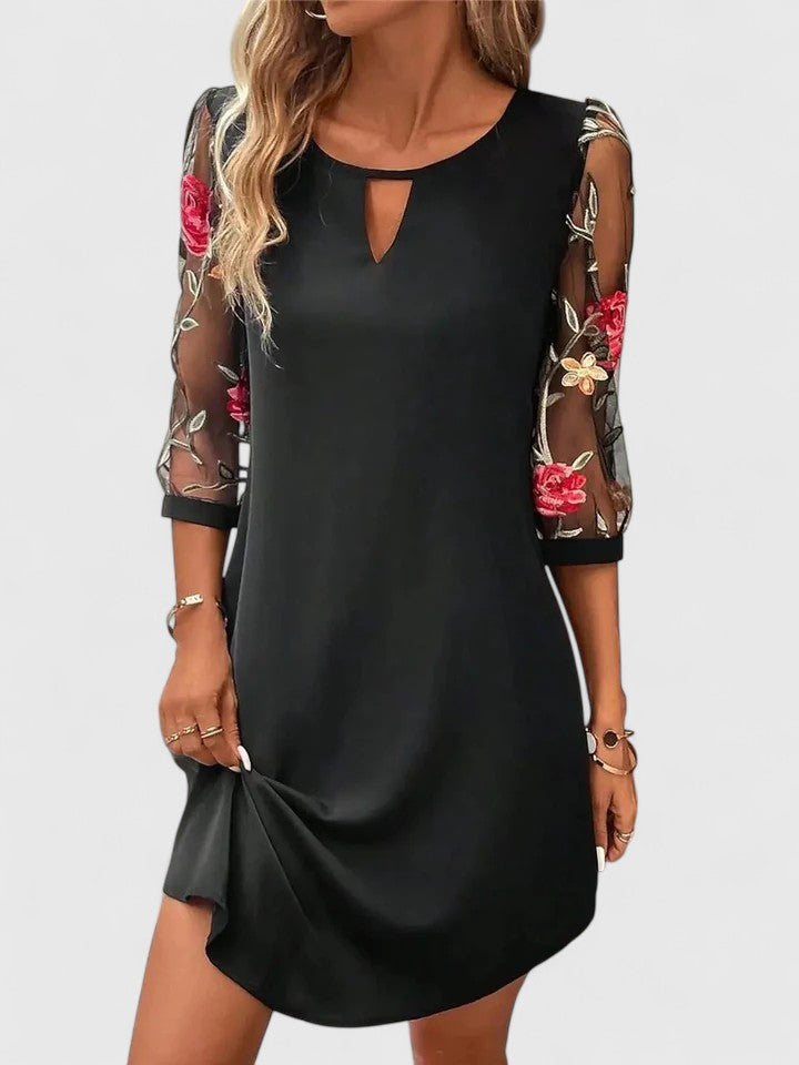 Dorvelli | Women's Midi Dress – Elegant Black