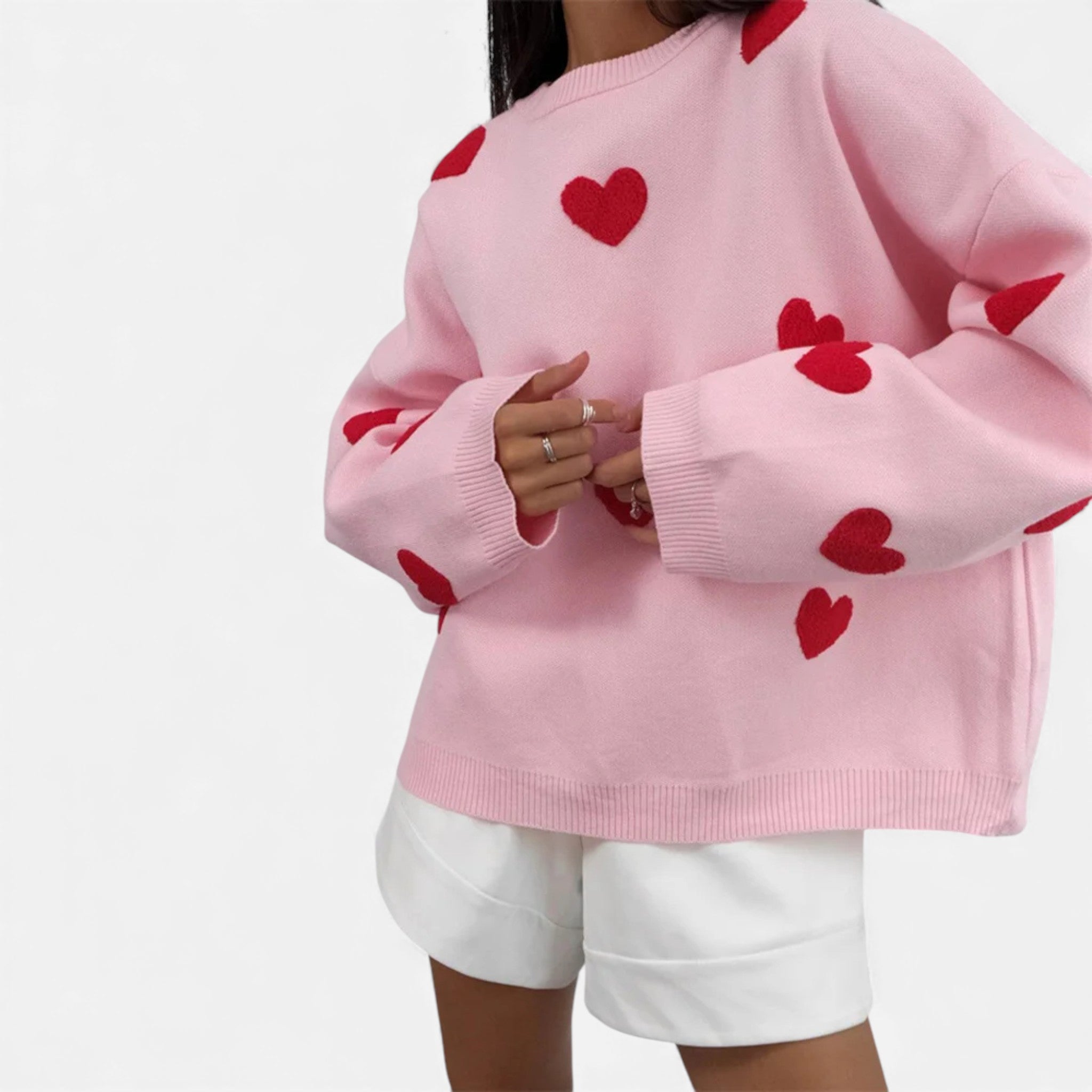 Dorvelli | Women’s Sweater – Embroidered Geometric Knit