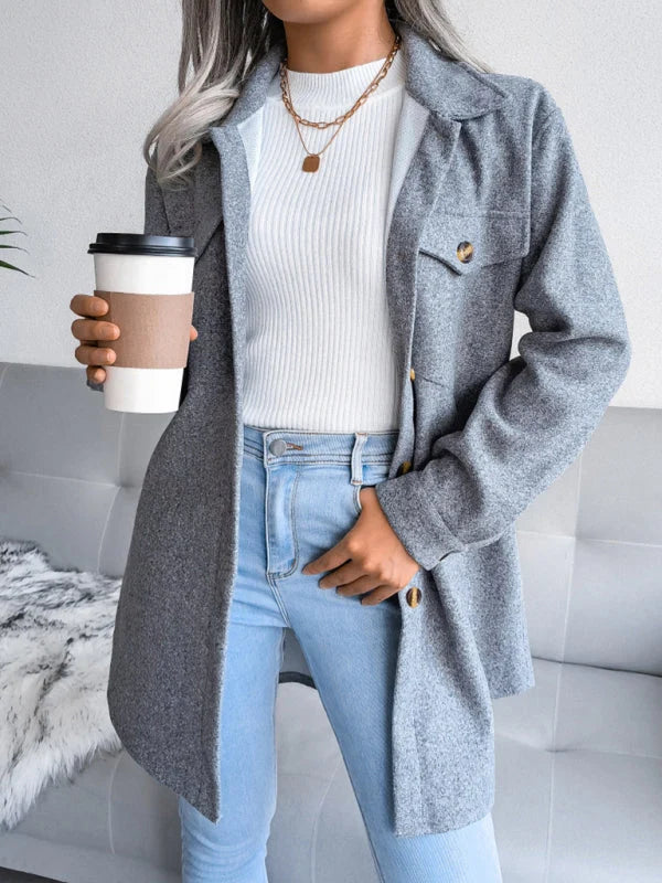 Romilly Plush Belted Long Overcoat