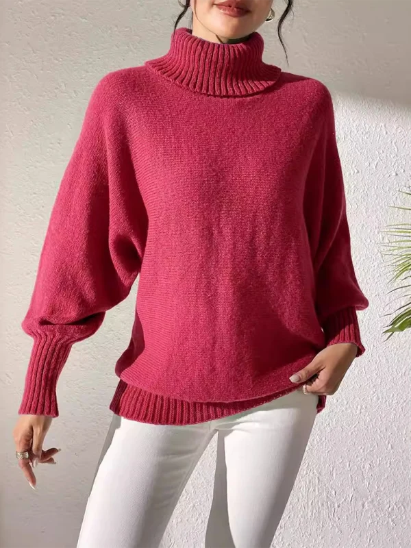Romilly Solid Knit Turtleneck Jumper