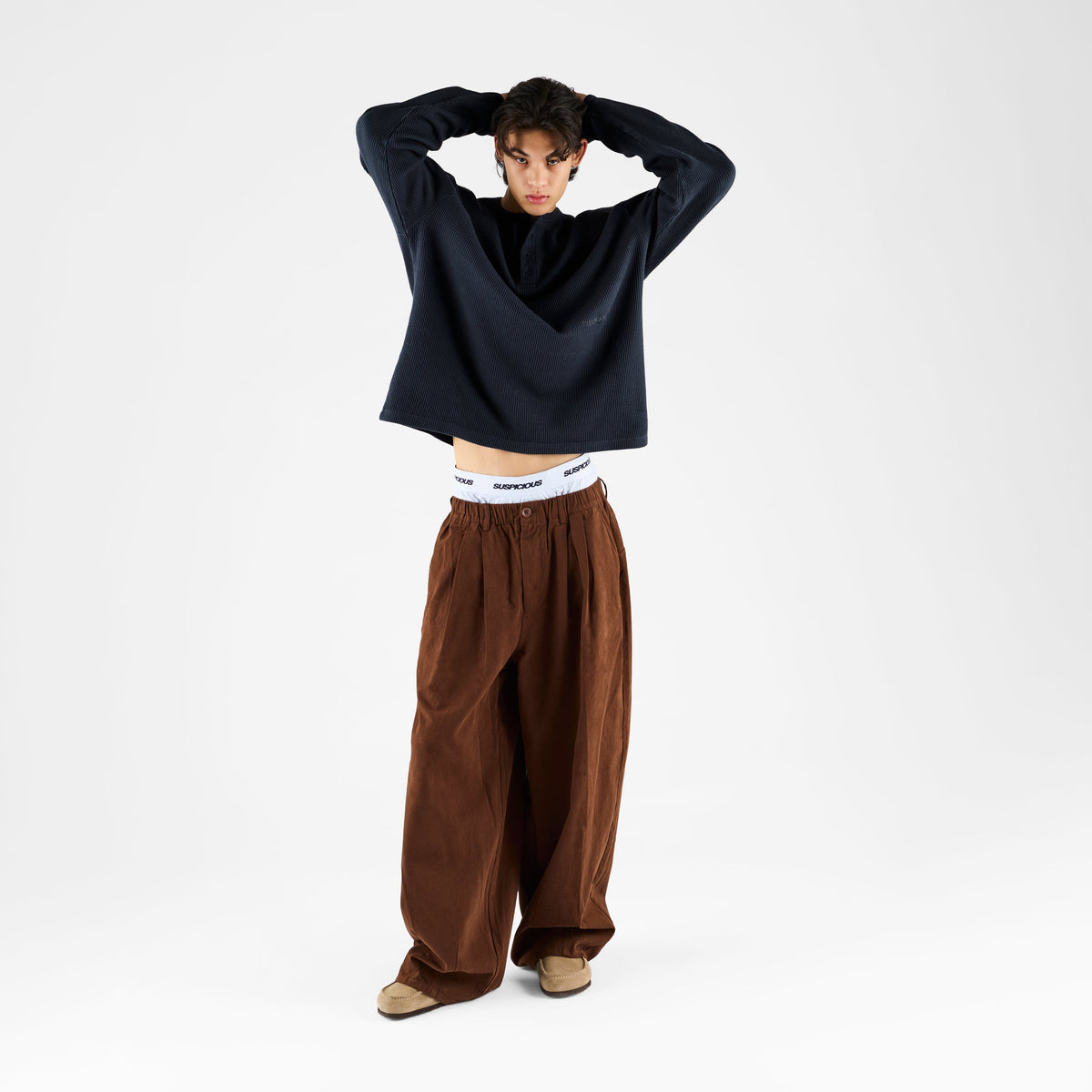 Ronan Waffle Knit Henley Top