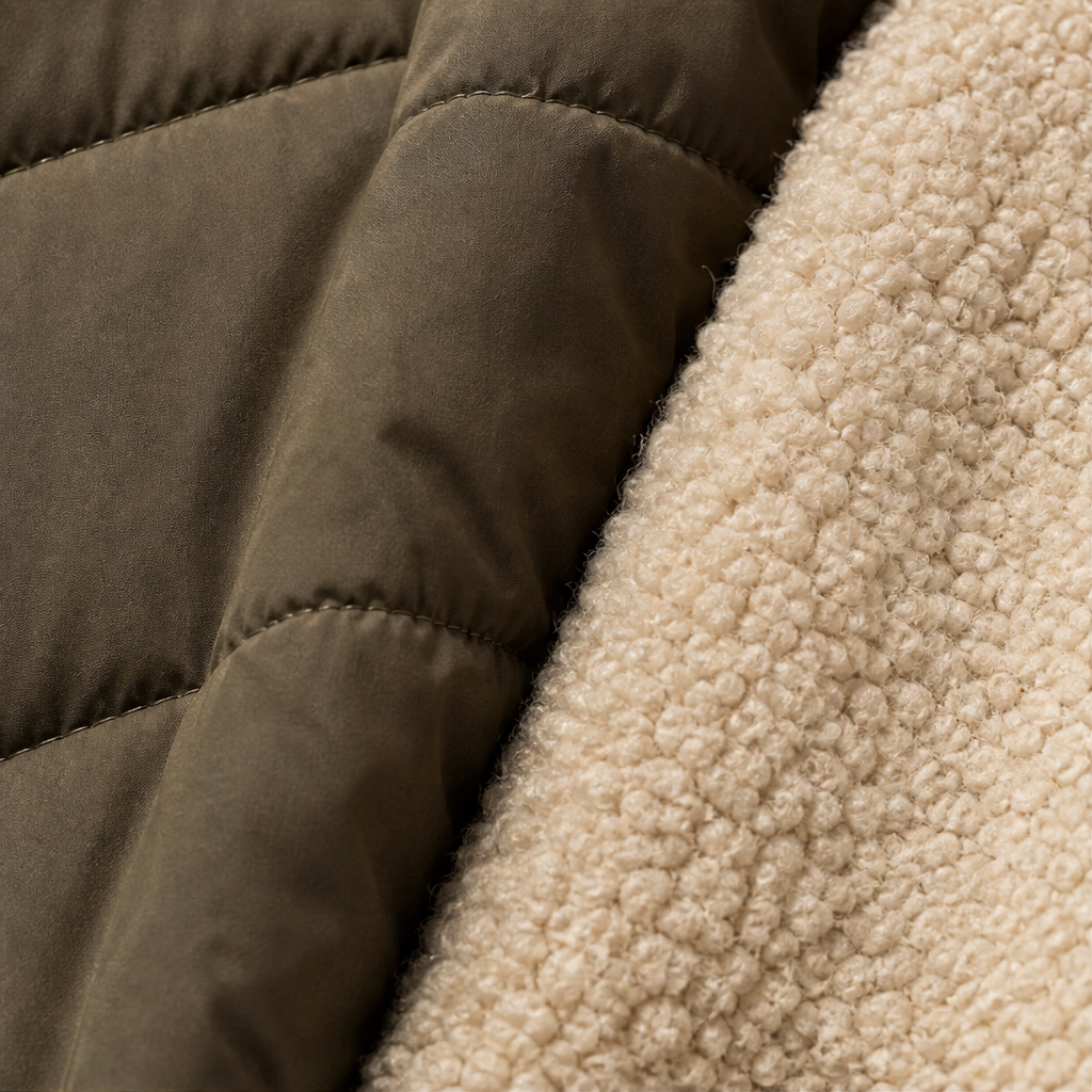 Solenne Reversible Long Puffer – Hooded Quilted Below-Knee Coat