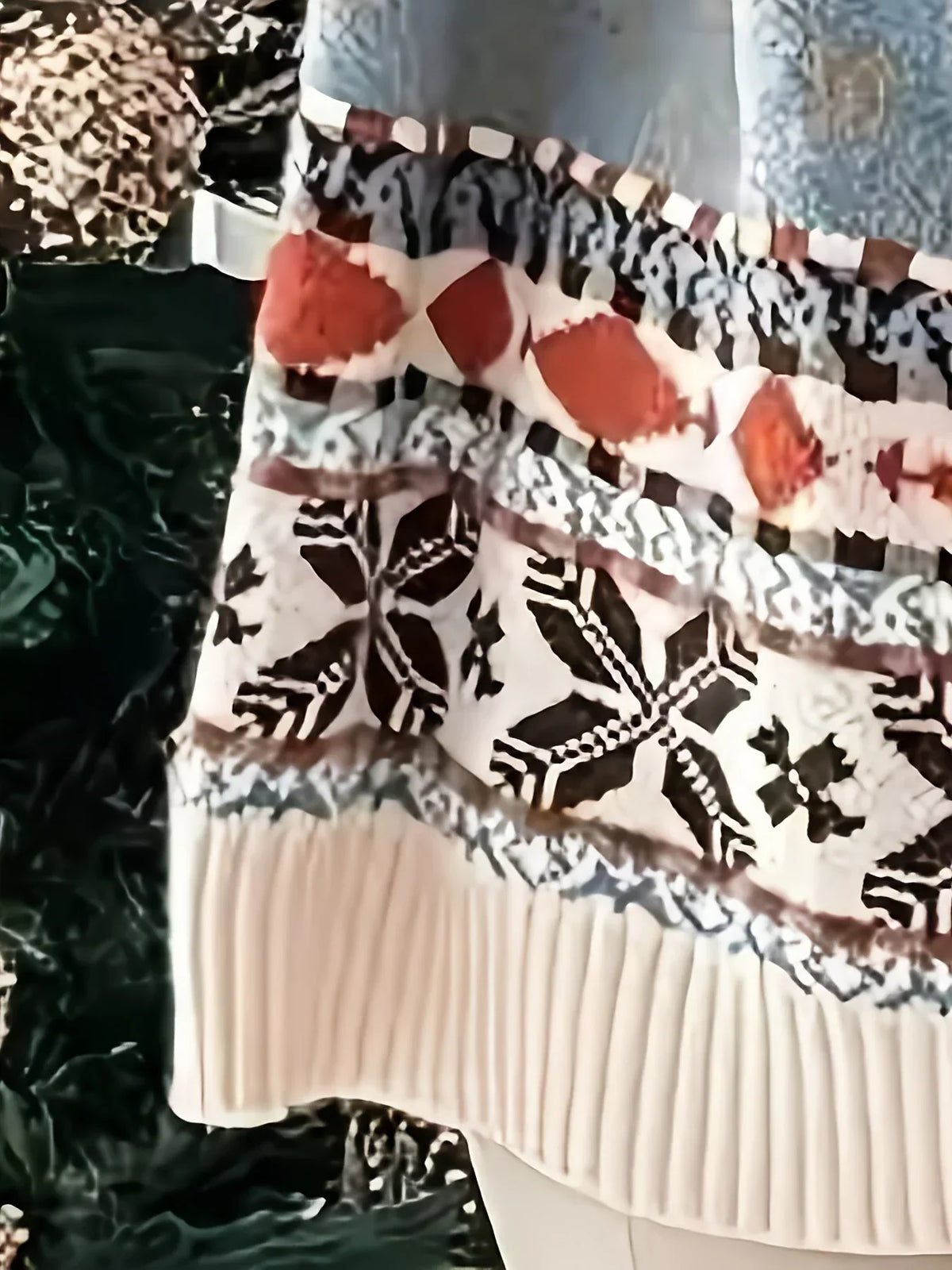 Sunniva Reindeer Nordic Knit Jumper – Women's Oversized Fair Isle Christmas Sweater