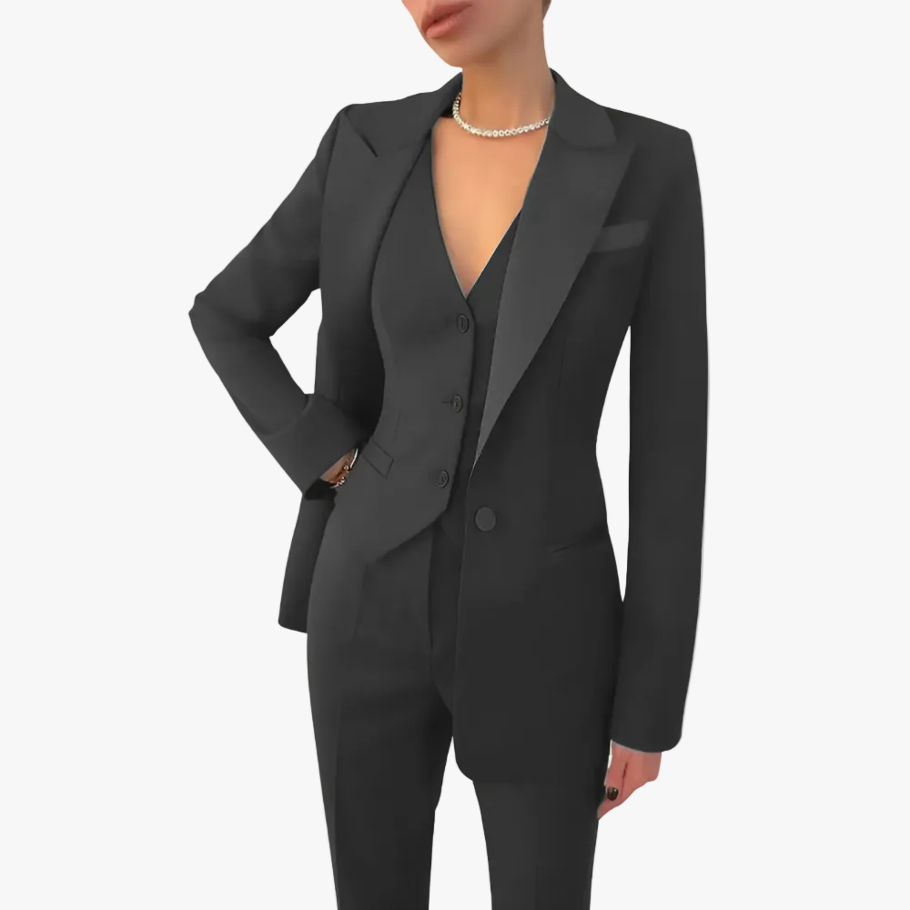 Veronika Three-Piece Suit – Black