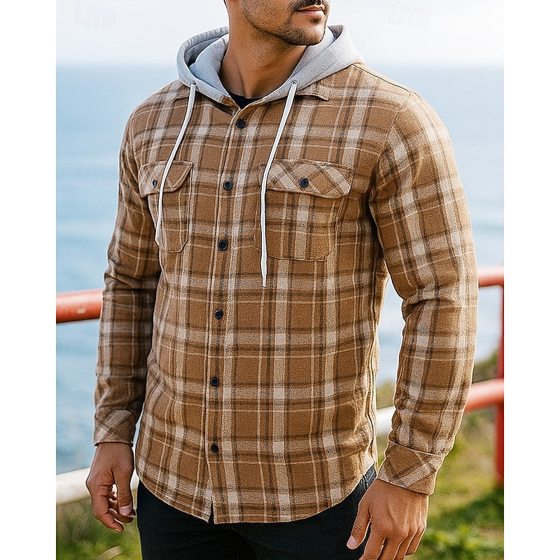 Men's Hooded Shirt Jacket