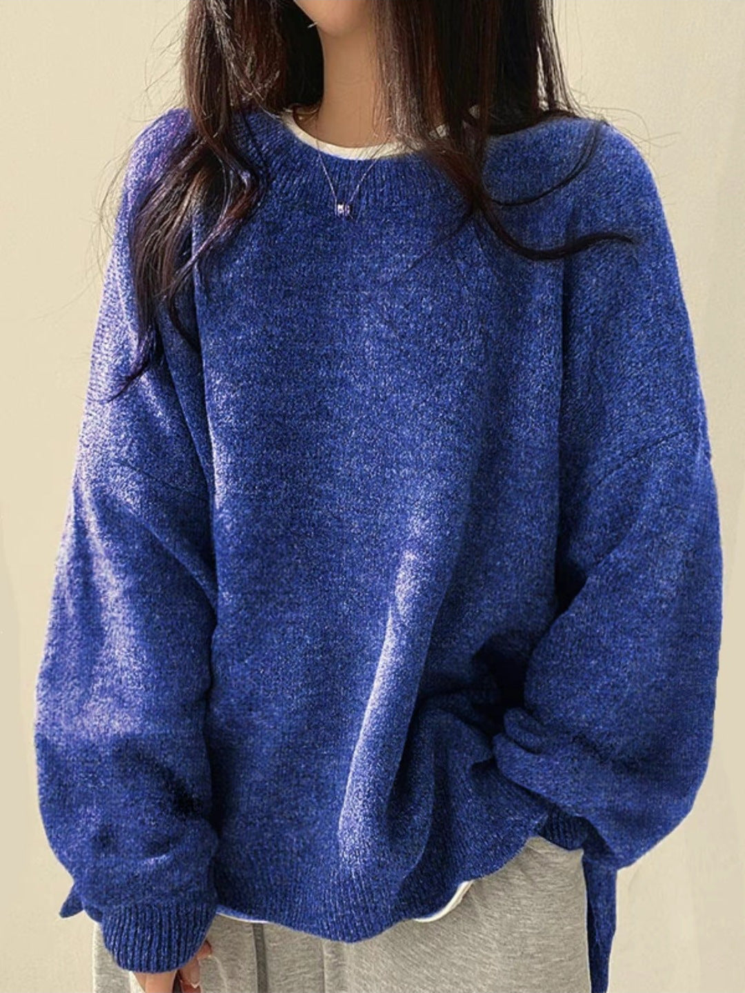 Winona Crew Neck Jumper – Blue