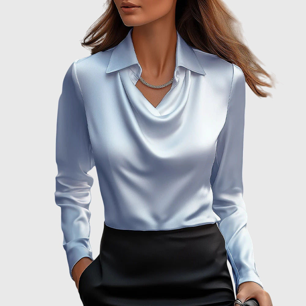 Dorvelli | Women's Blouse – Elegant Feminine - Light Blue