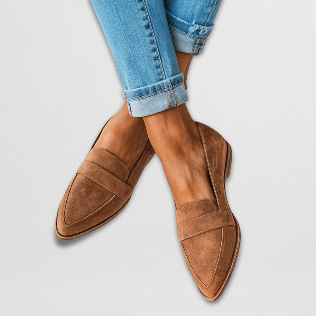 Dorvelli | Women's Loafers – Soft Suede Slip-On - Khaki
