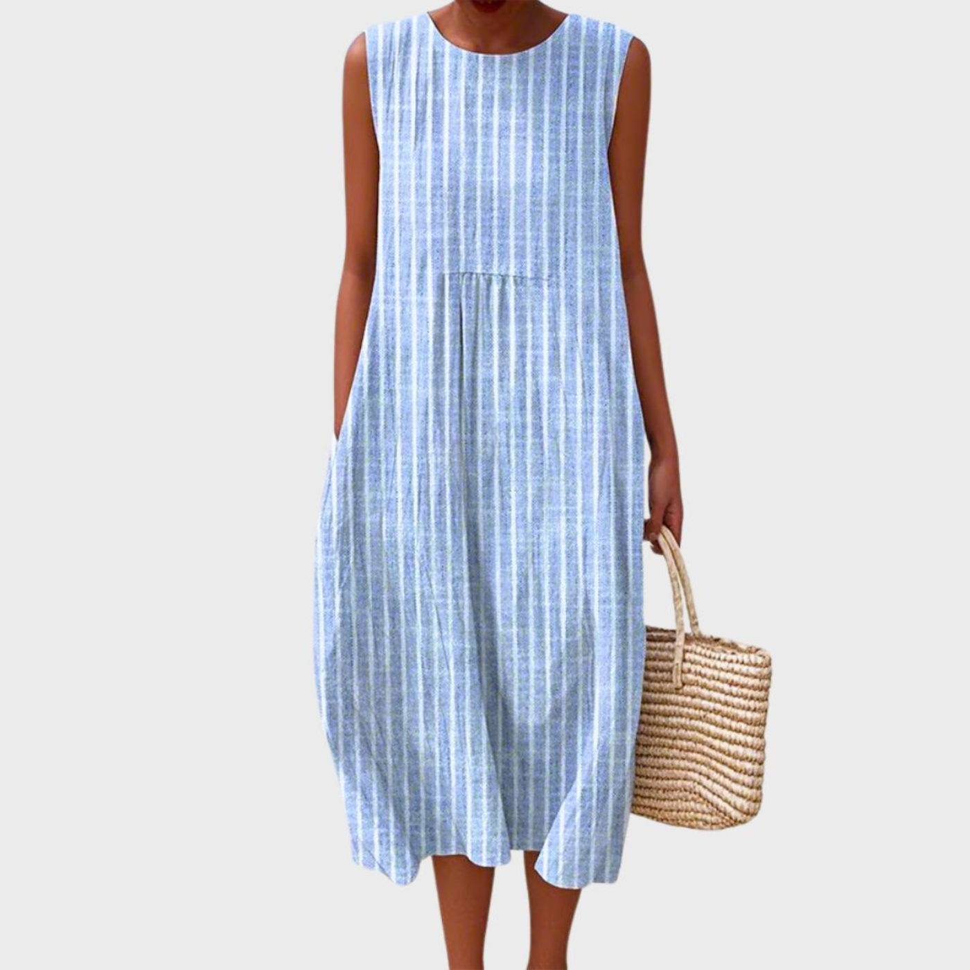 Dorvelli | Women’s Midi Dress – Plaid Sleeveless