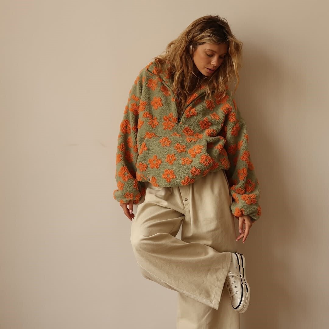 Women's Plush Half Zip Jumper