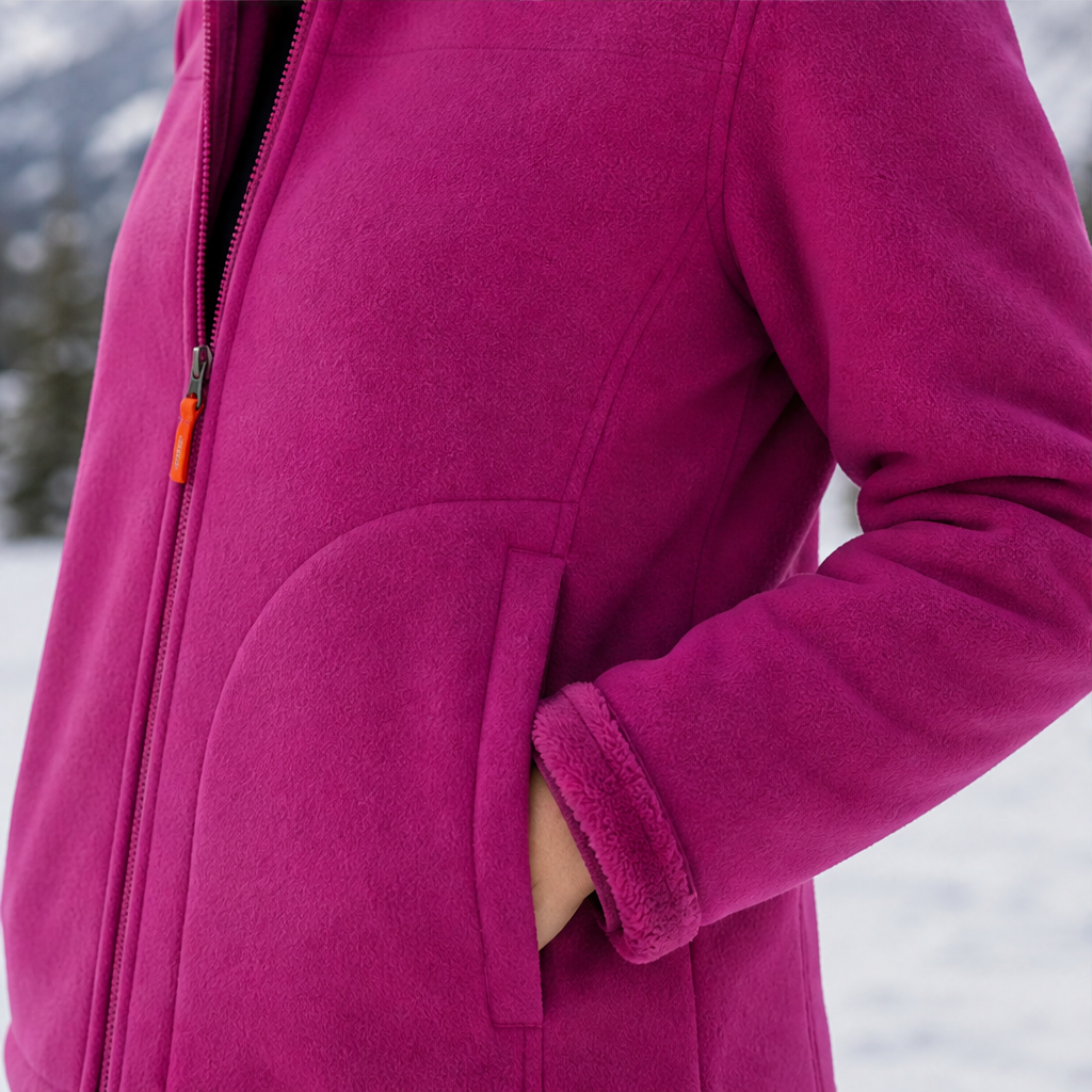 Dorvelli | Women's Reversible Mock Neck Zip-Up Jacket – Two-Way Layering Style