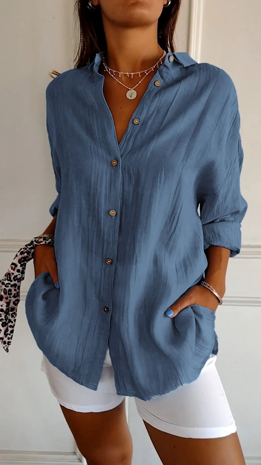 Dorvelli | Women’s Shirt – Oversized Button-Down Collared