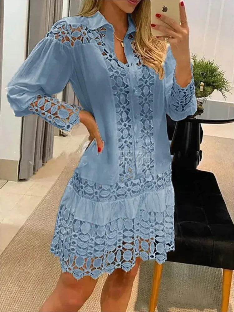 Dorvelli | Women's Dress – Flowy Summer - Blue
