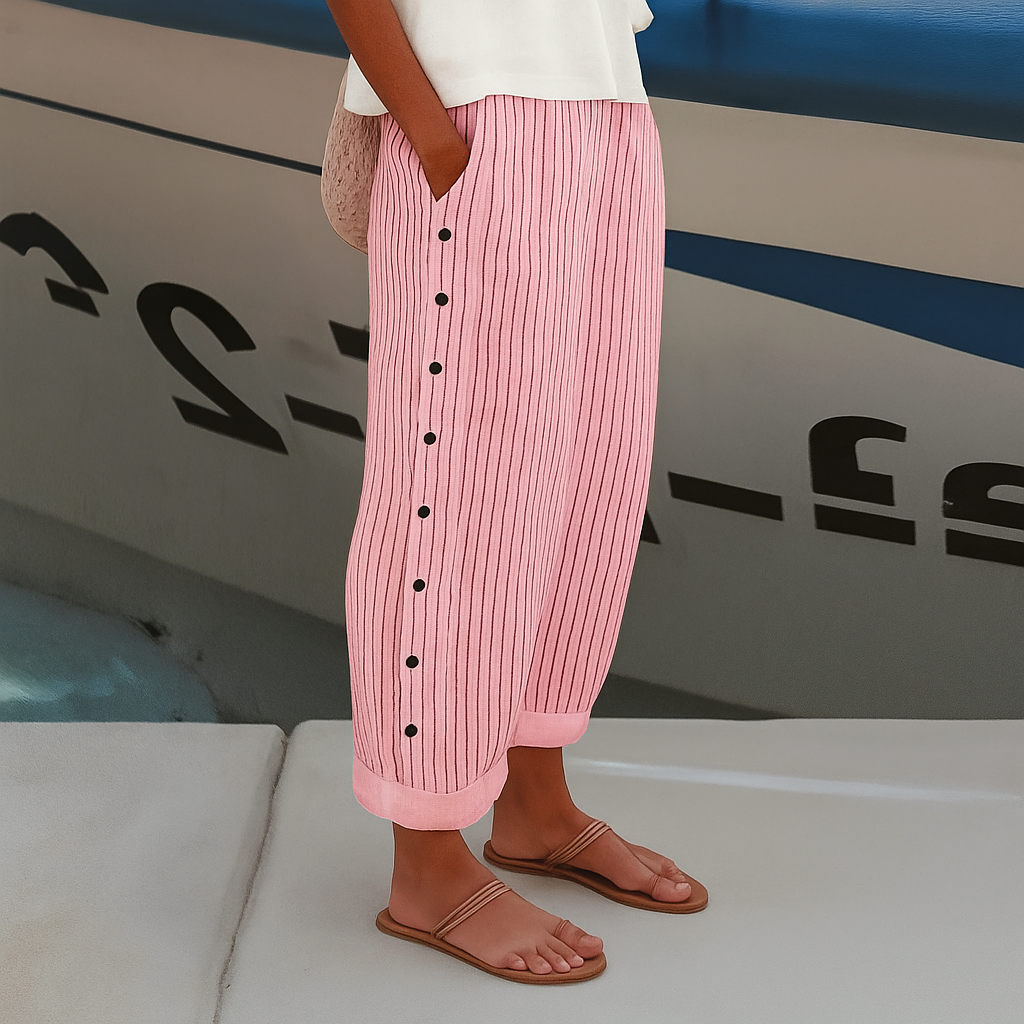 Dorvelli | Women's Trousers – Relaxed Side Pocket - Pink