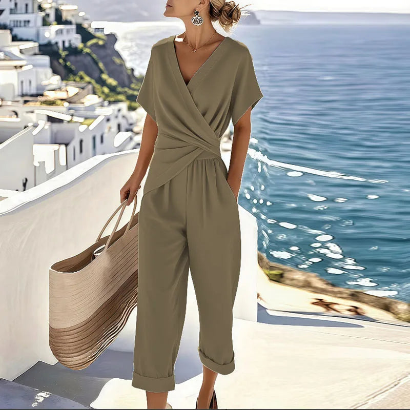 Khaki Women's Two-Piece Set – Dorvelli