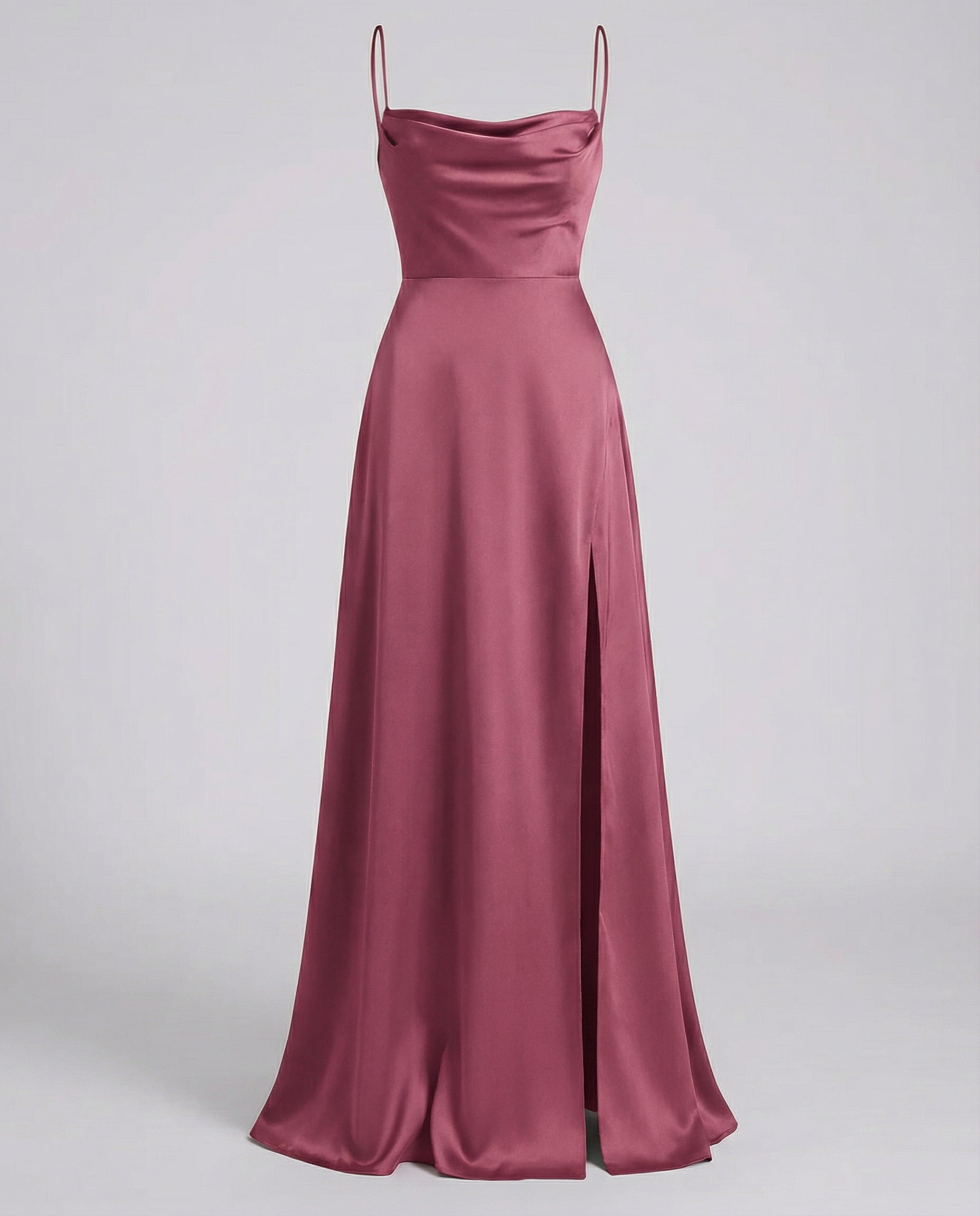 Dorvelli | Women's Maxi Dress – Flowing Leg Slit - Pink