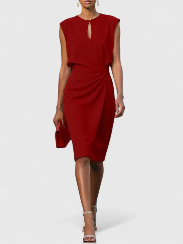 Dorvelli | Women's Dress – Sophisticated Silhouette - Red