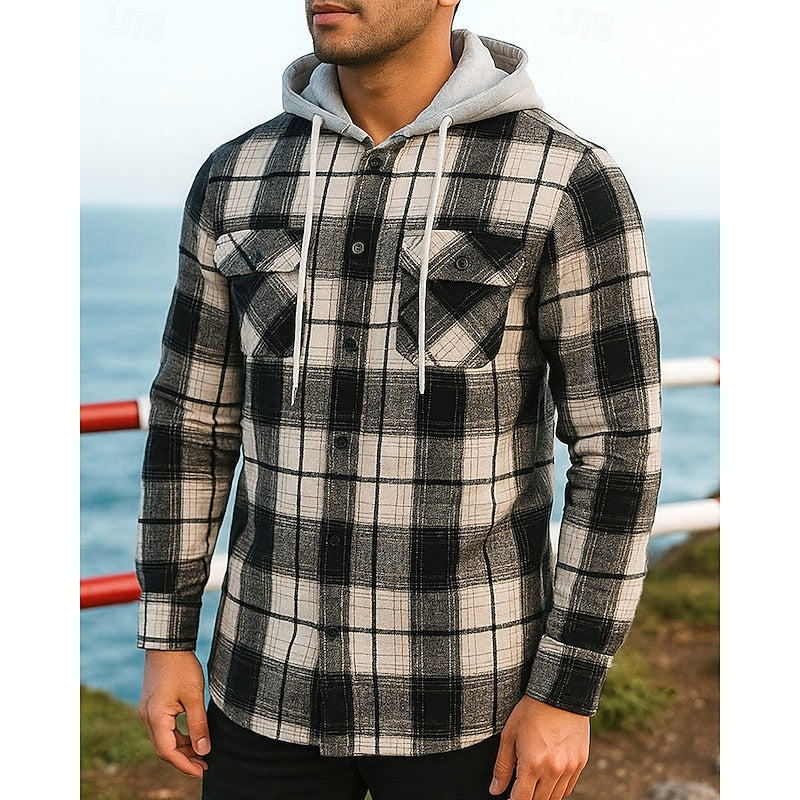 Men's Hooded Shirt Jacket