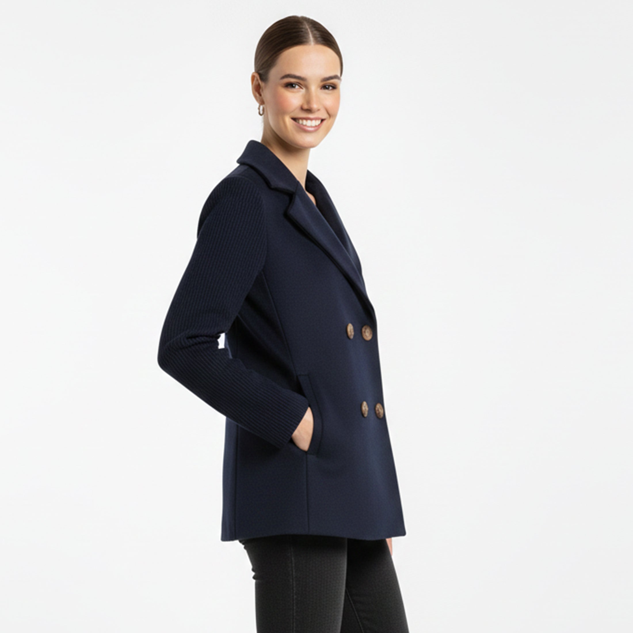 Dorvelli | Women’s Fashion Jacket – Textured Knit Detail