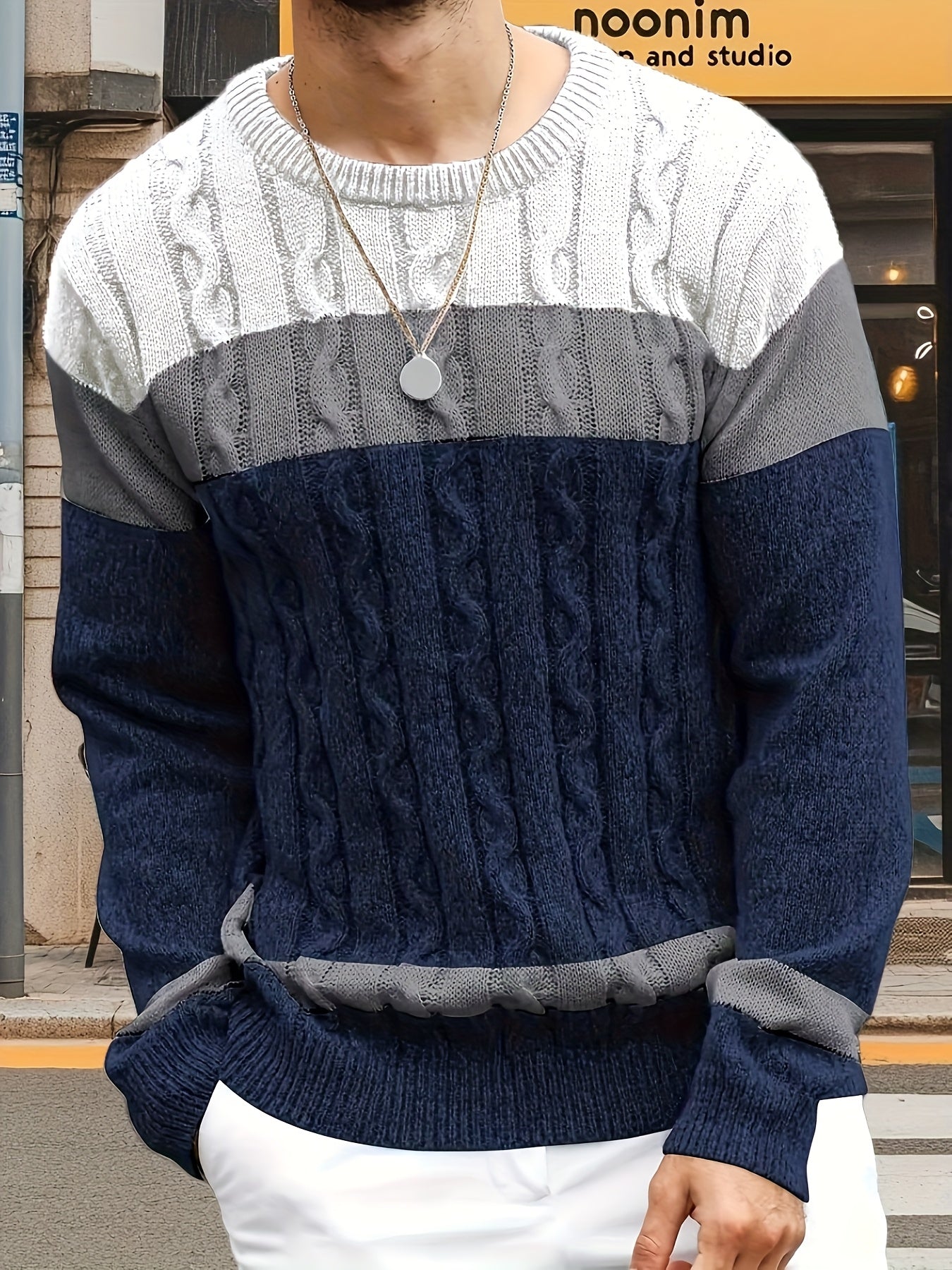 Men’s Cable Knit Jumper