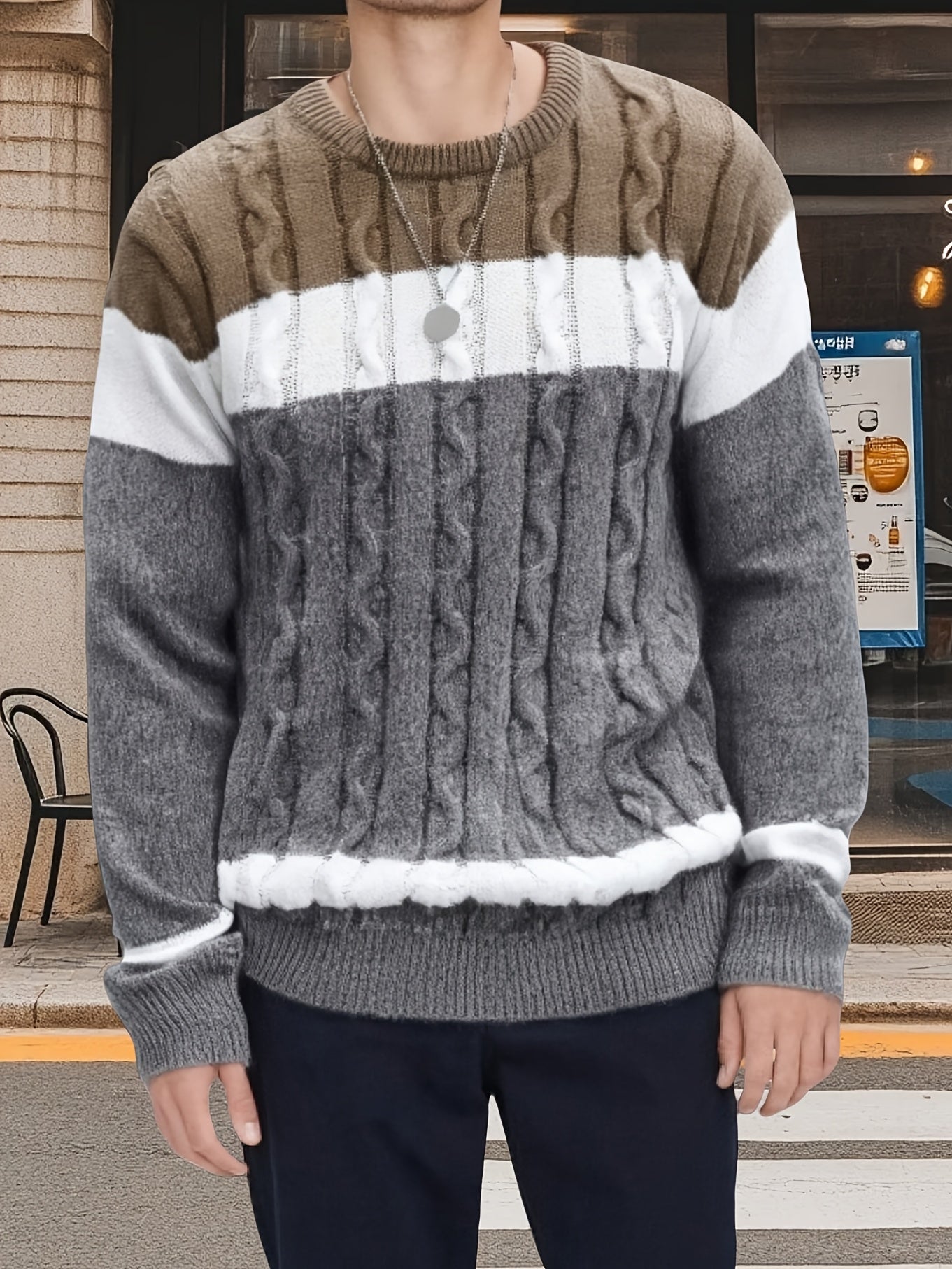 Men’s Cable Knit Jumper
