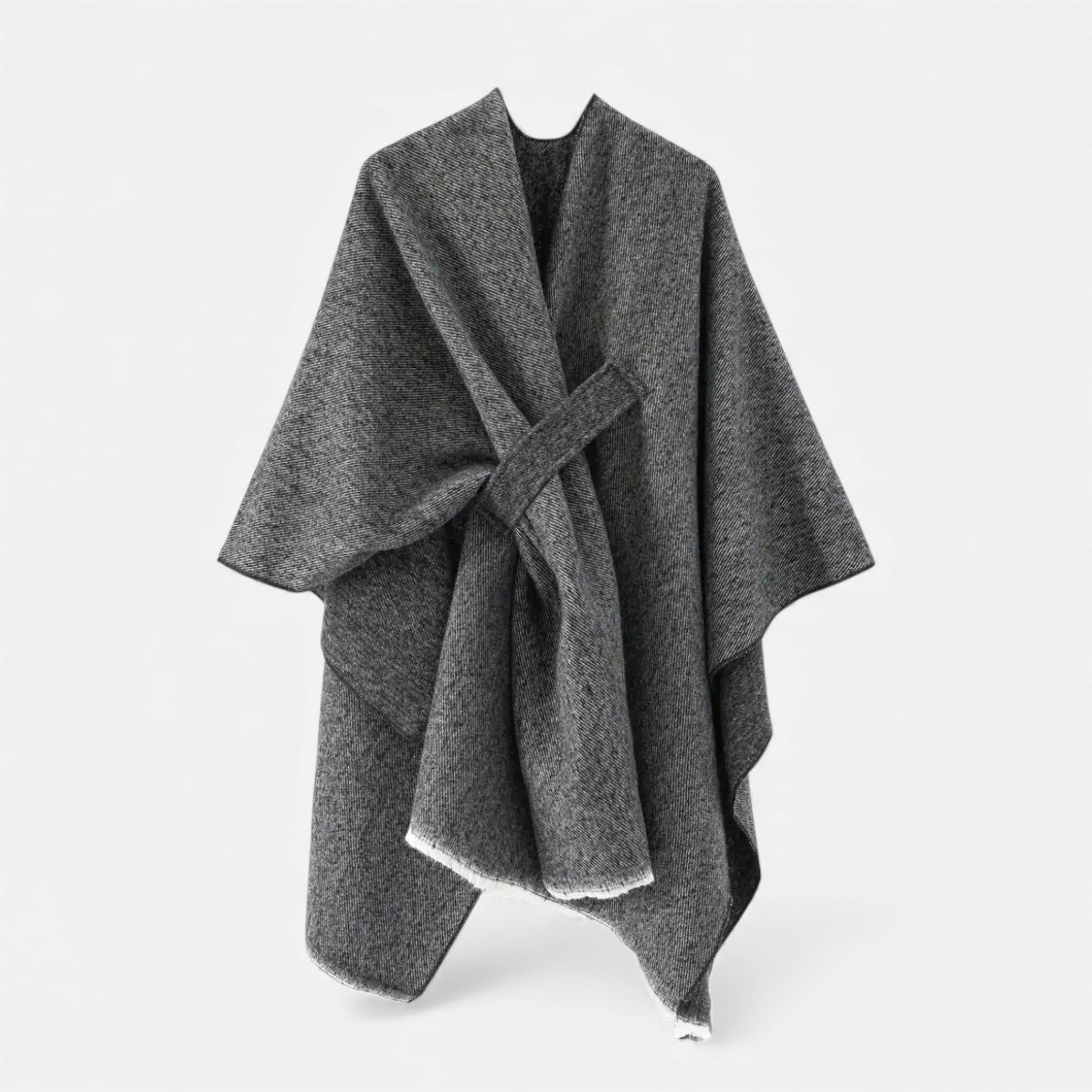 Dorvelli | Women’s Plus-Size Cardigan Shawl – Asymmetrical V-Neck Design