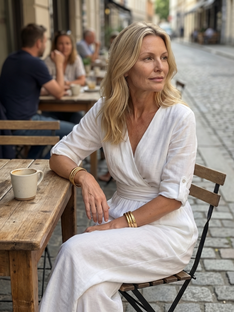 Dorvelli | Women's Jumpsuit – Cross Front Wide Leg
