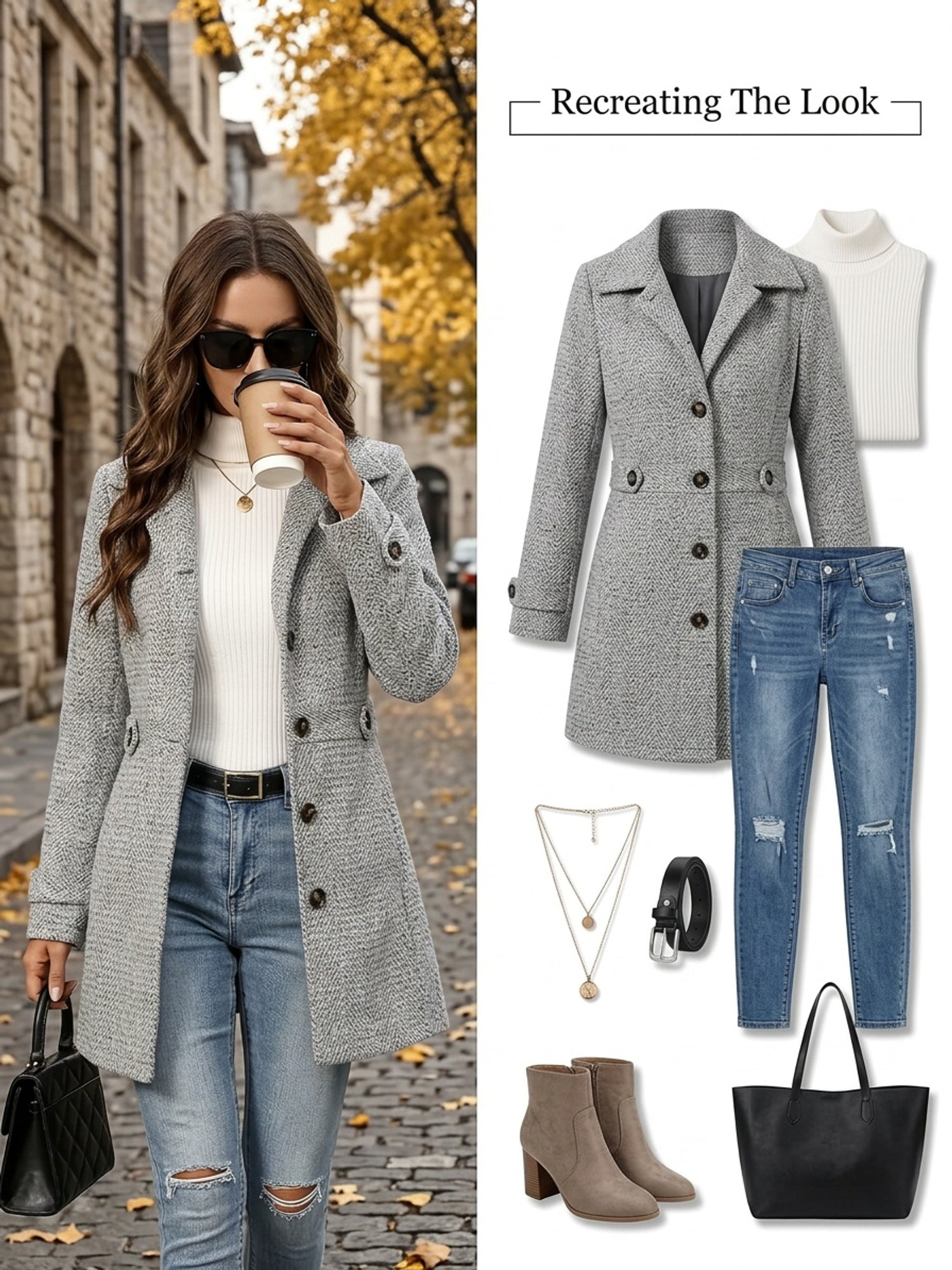 Women's Herringbone Coat
