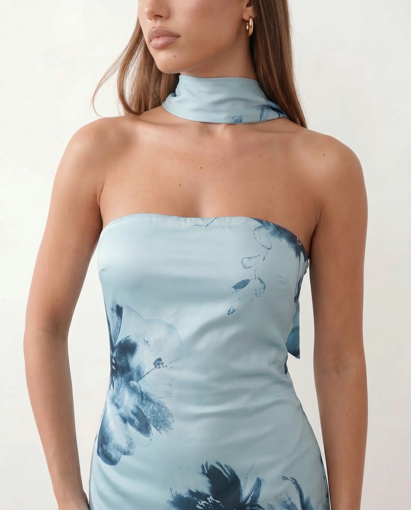 Dorvelli | Women's Maxi Dress – Diana Satin Strapless
