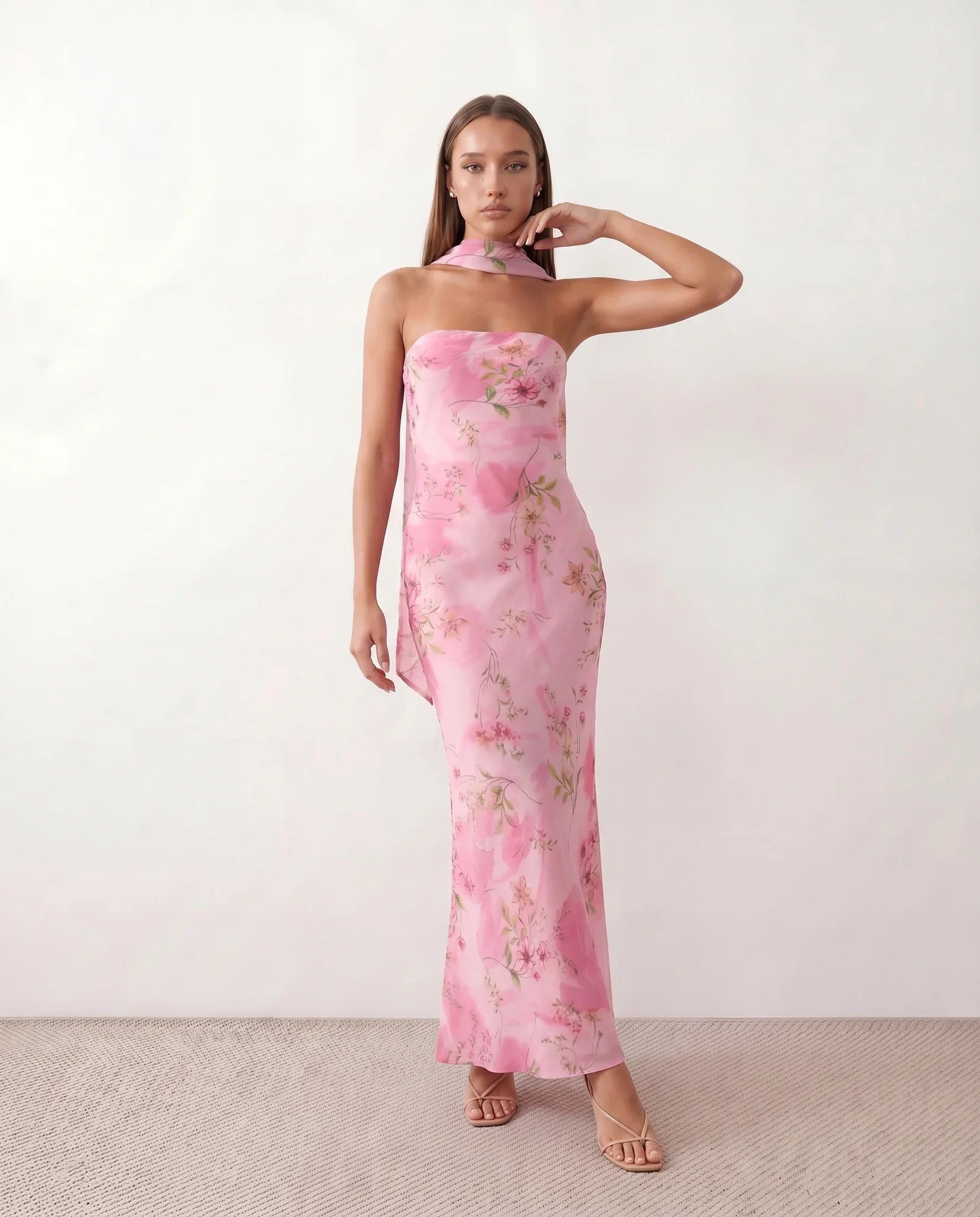 Dorvelli | Women's Maxi Dress – Diana Satin Strapless